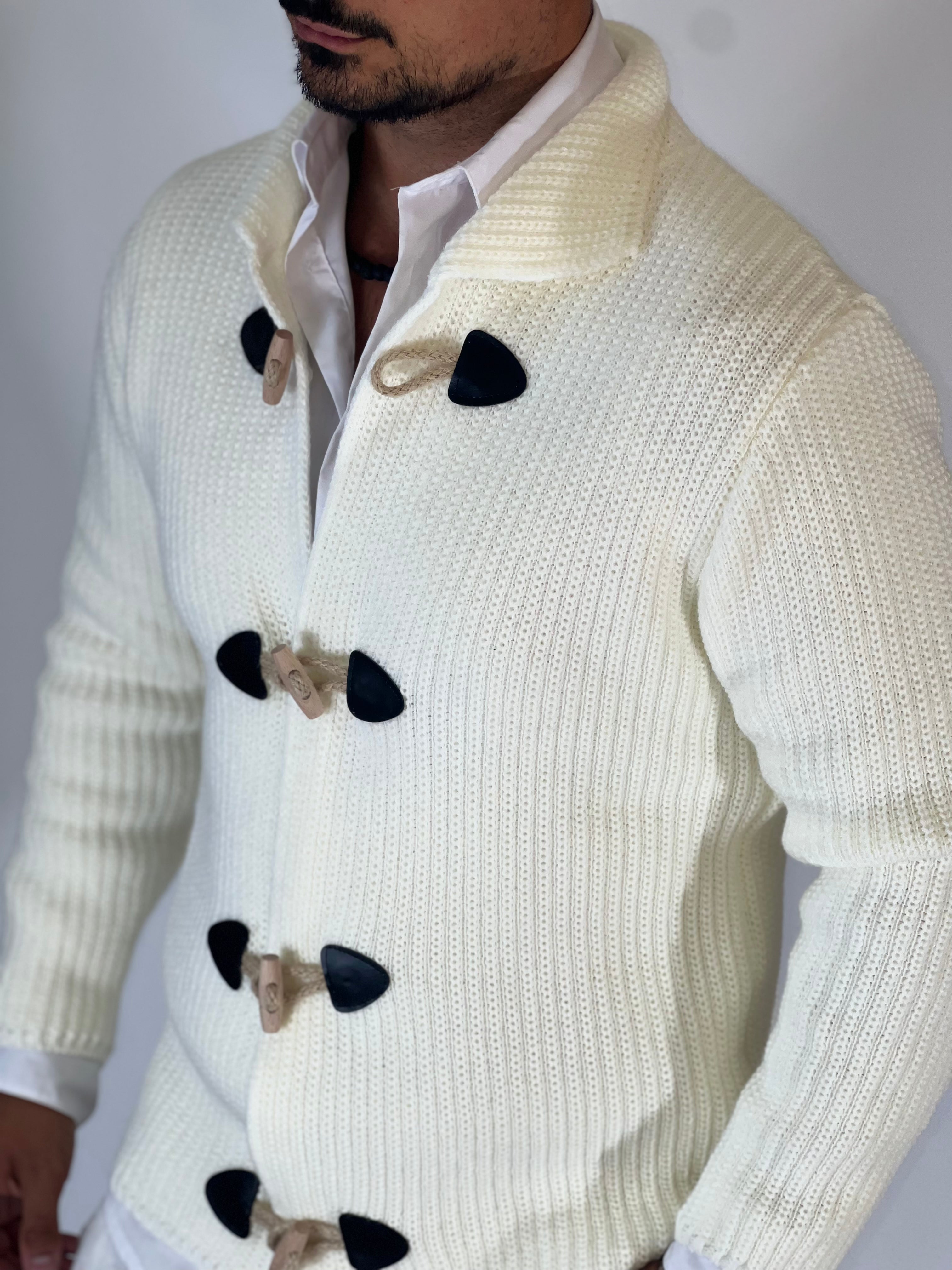 Giacca alamari panna BK857739