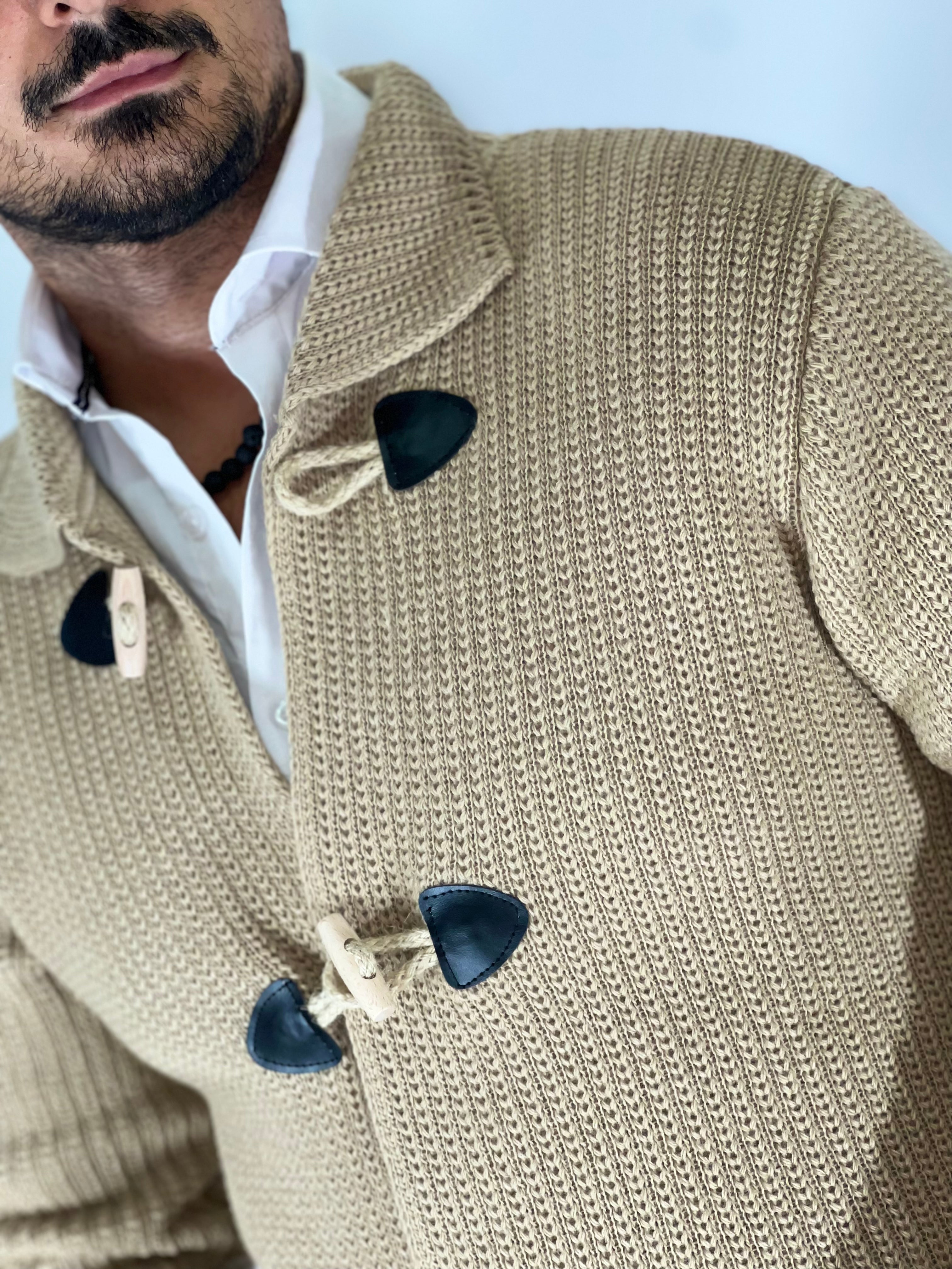 Giacca alamari beige BK857739