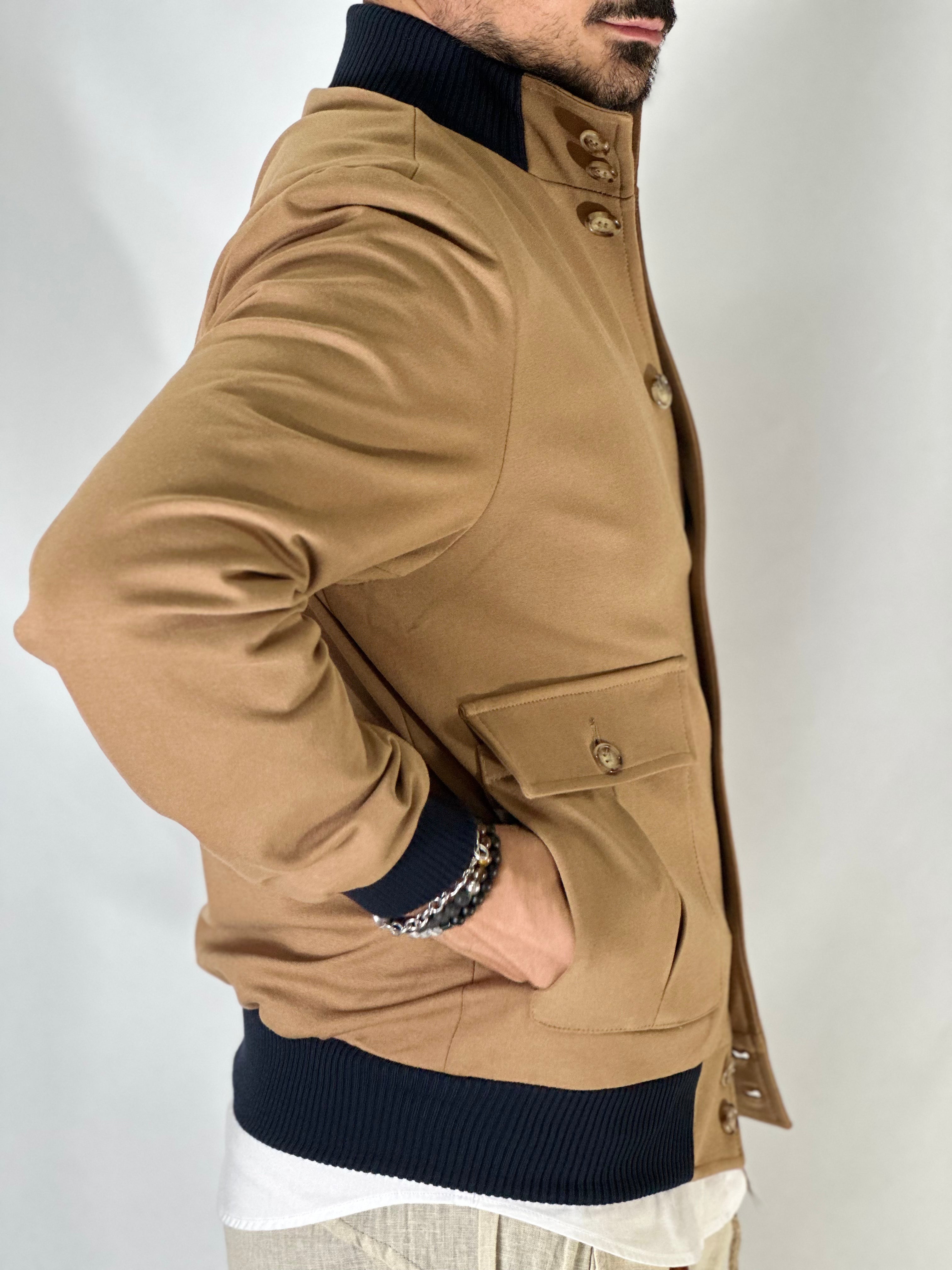 Giubbino bomber cammello BECKHAM