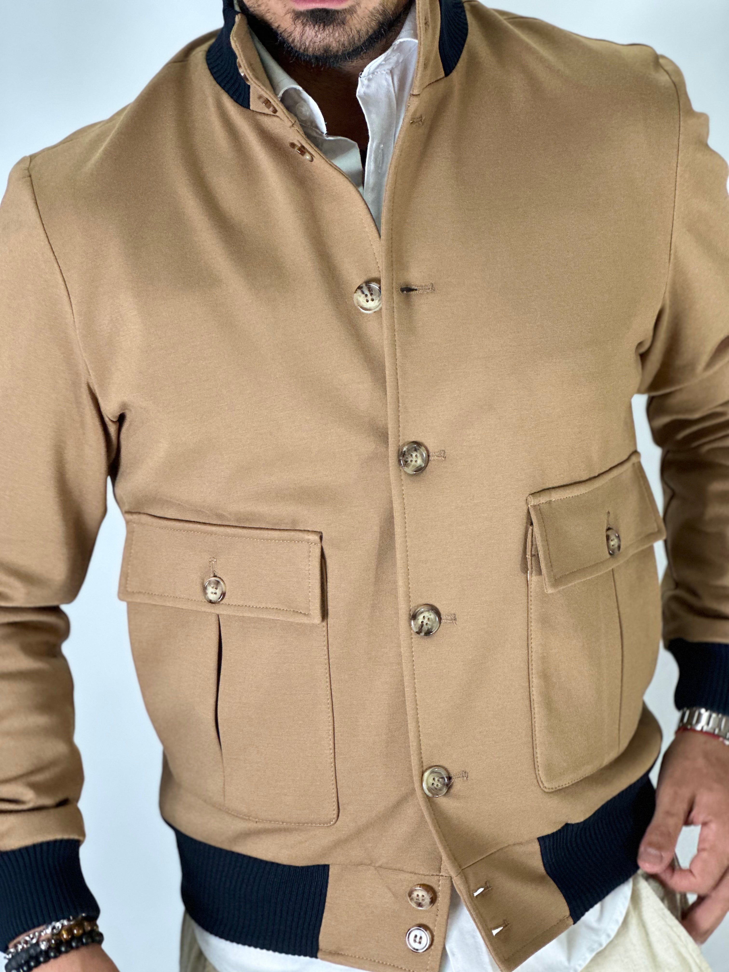 Giubbino bomber cammello BECKHAM