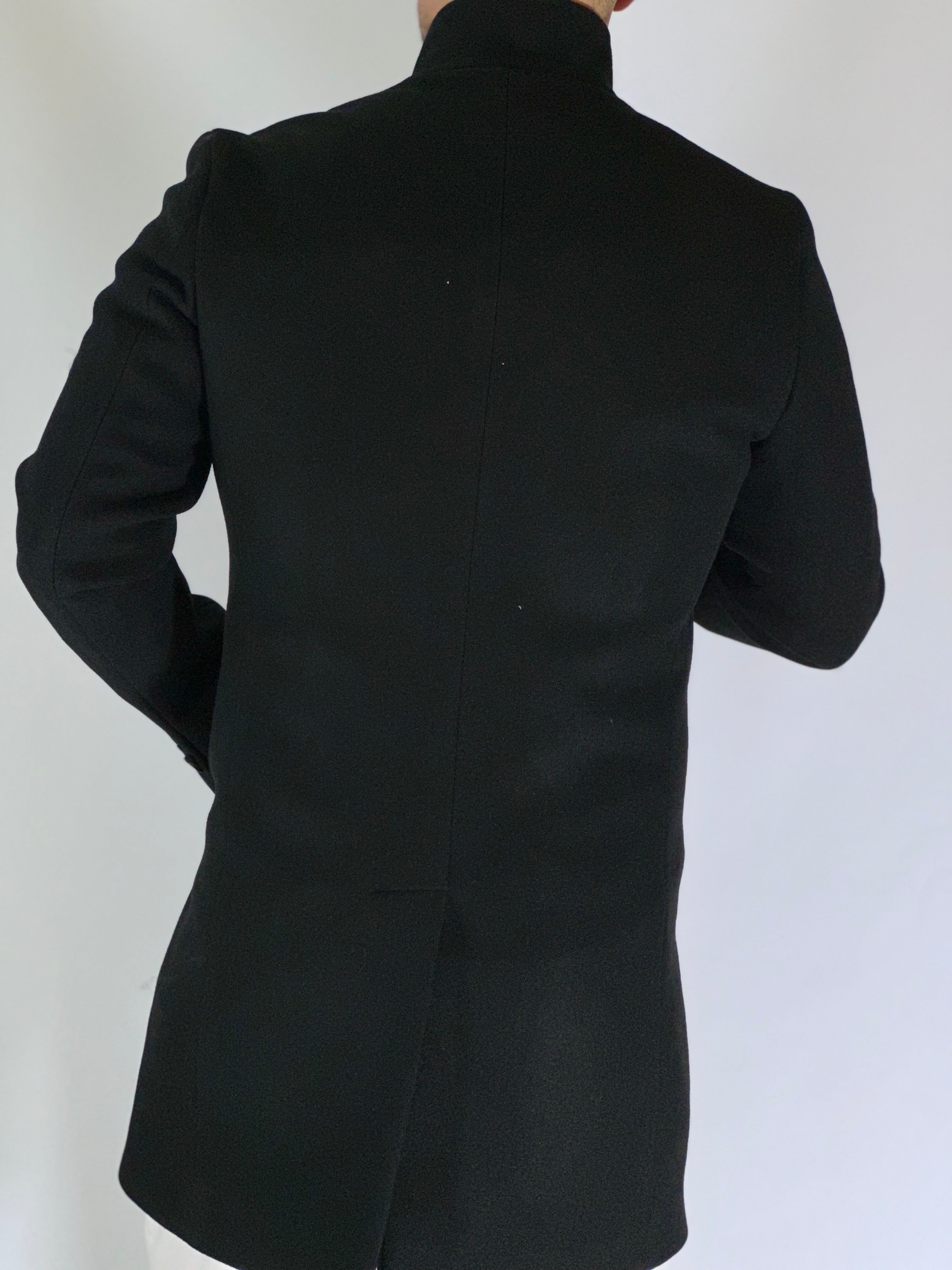 Cappotto coreano nero CPZAZA
