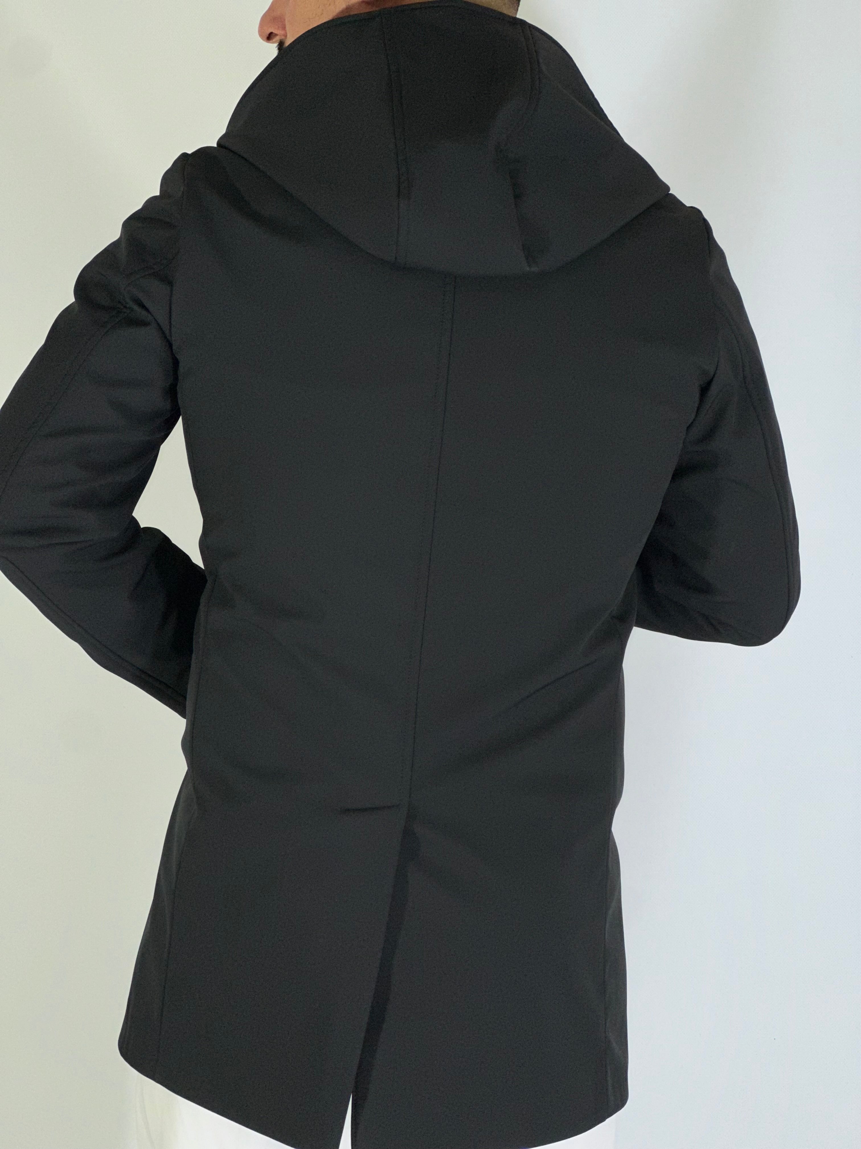 Trench con cappuccio RIVERSIDE nero