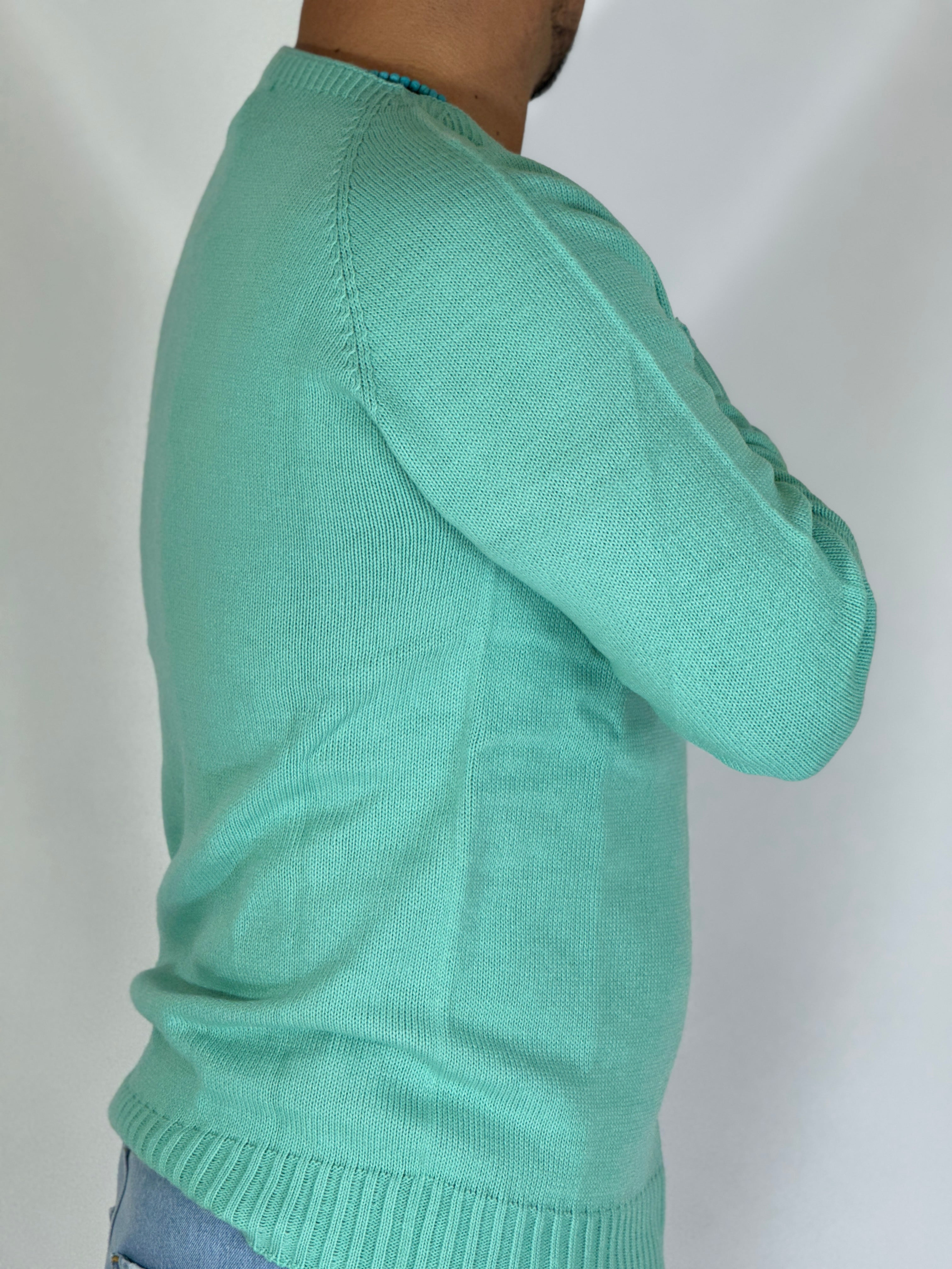 Maglione rasato acqua marina SILVA