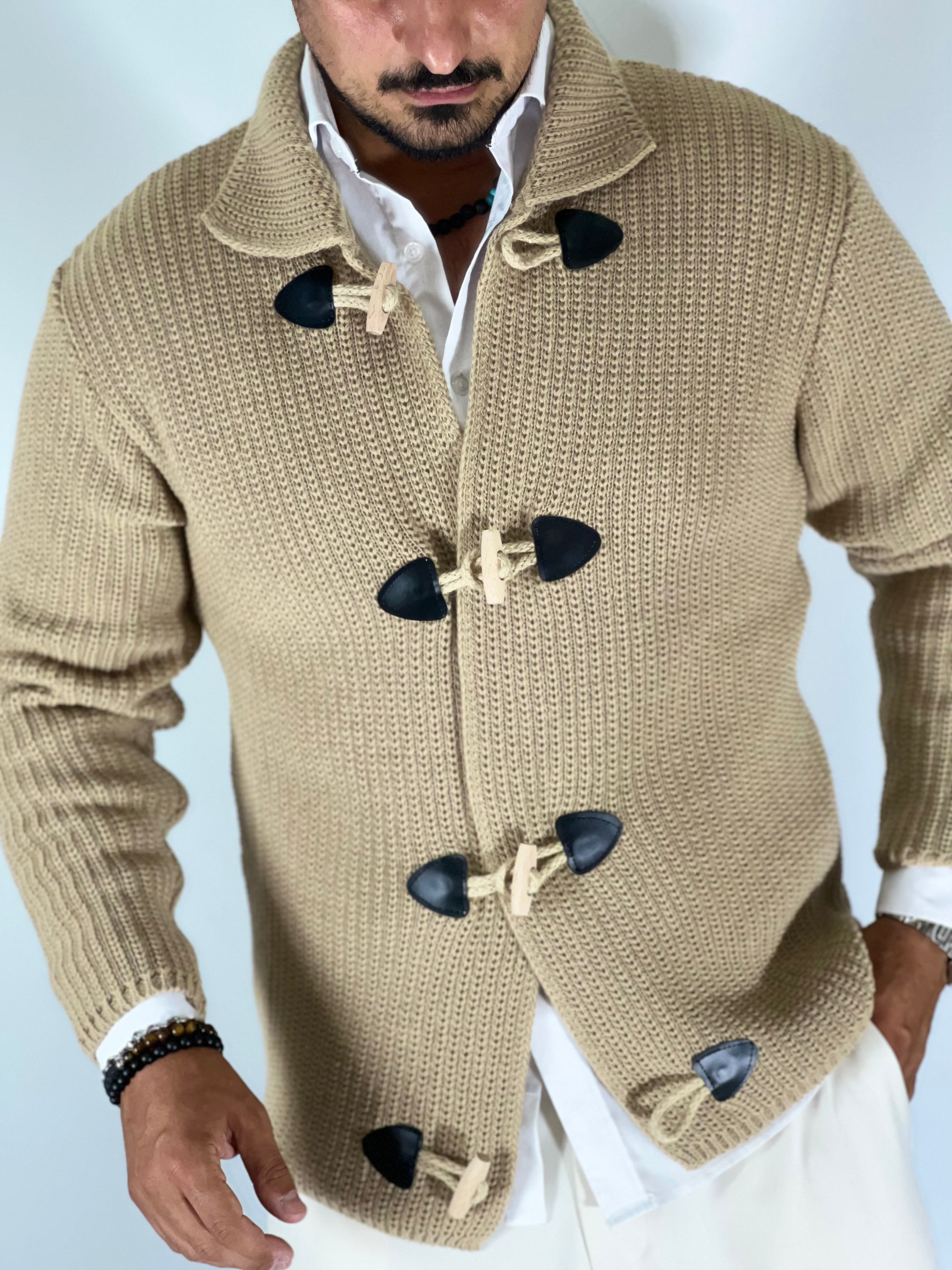 Giacca alamari beige BK857739