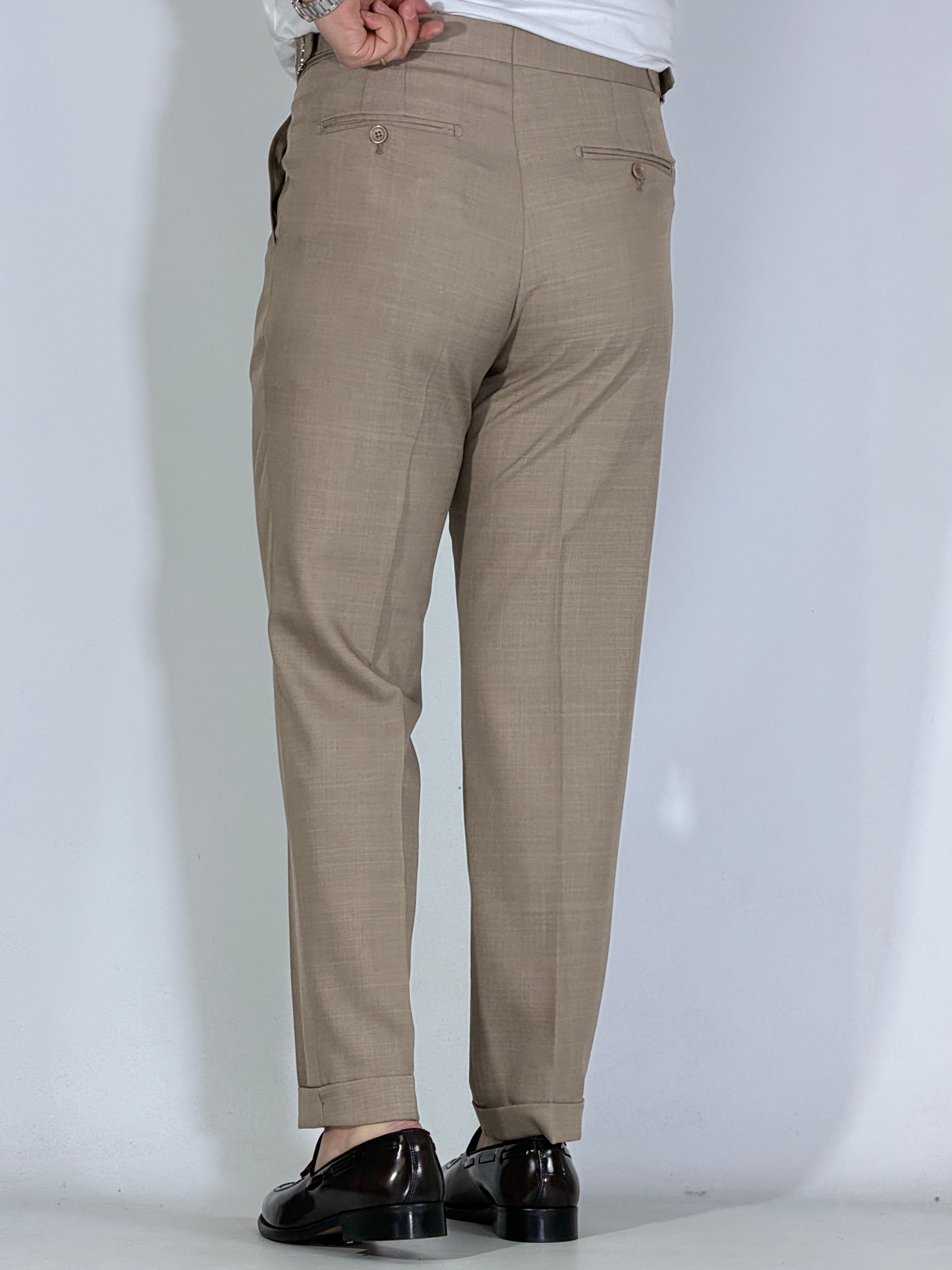 Pantalone con fibbie Migliaccio beige Spencer