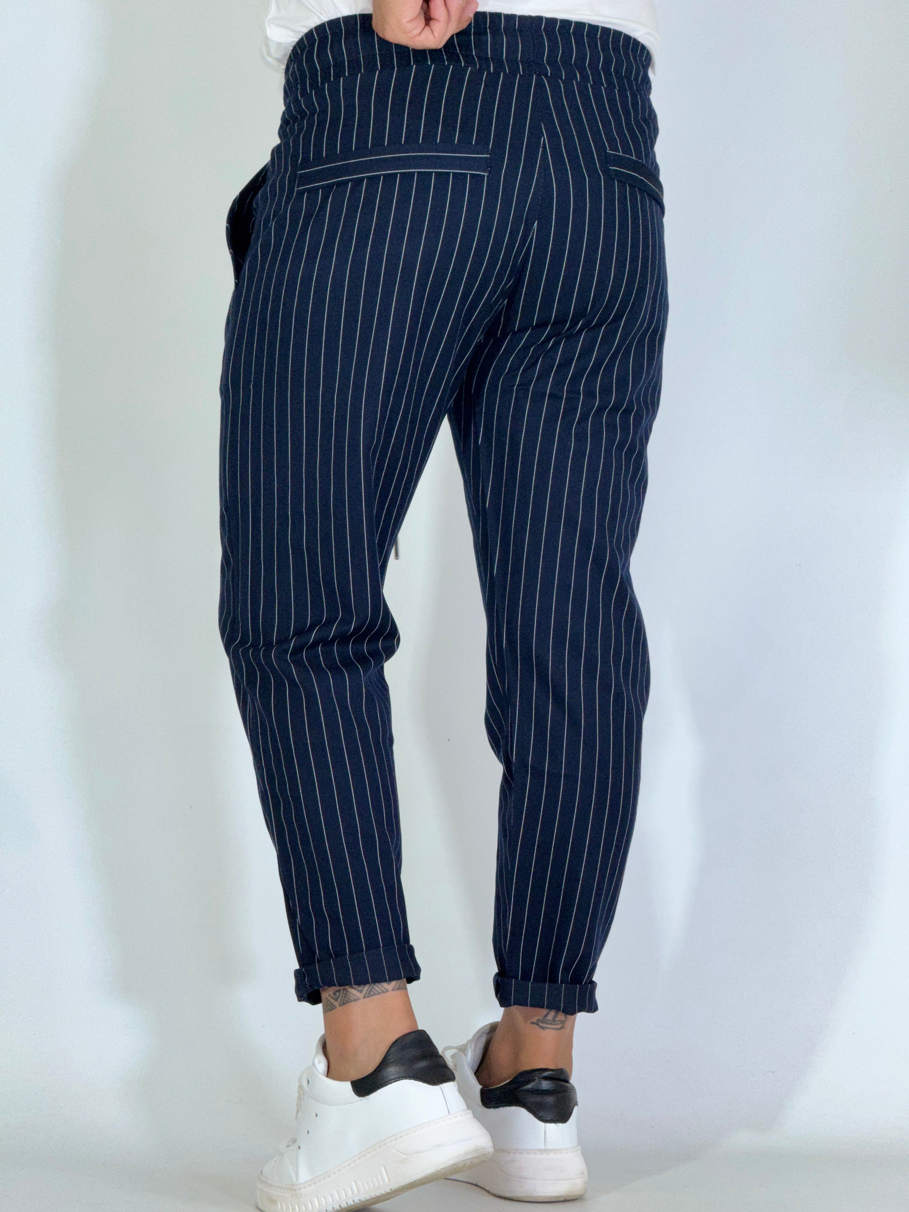 Pantalaccio gessato blu L500