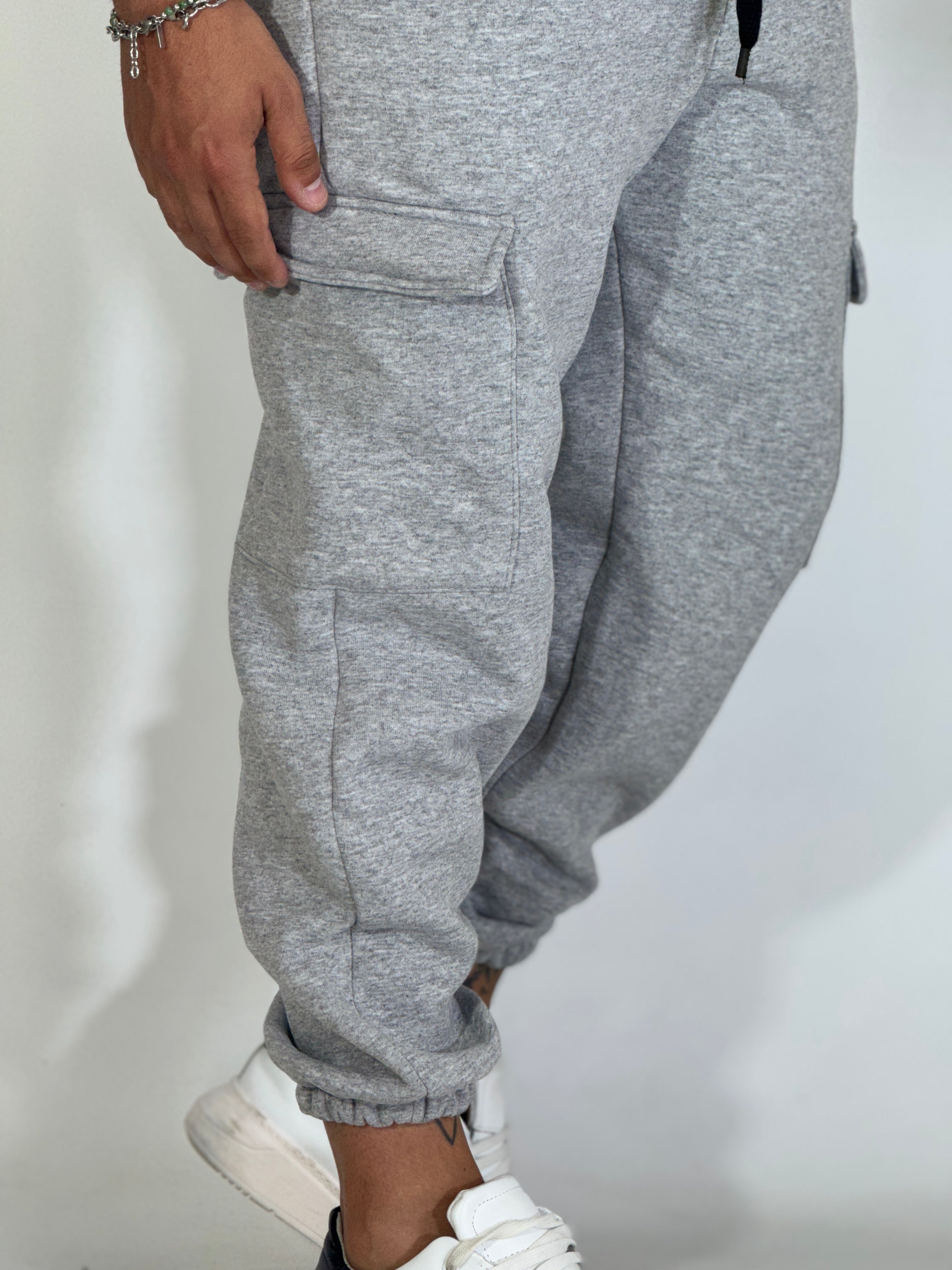 Pantalone tuta CARGO LOW grigio