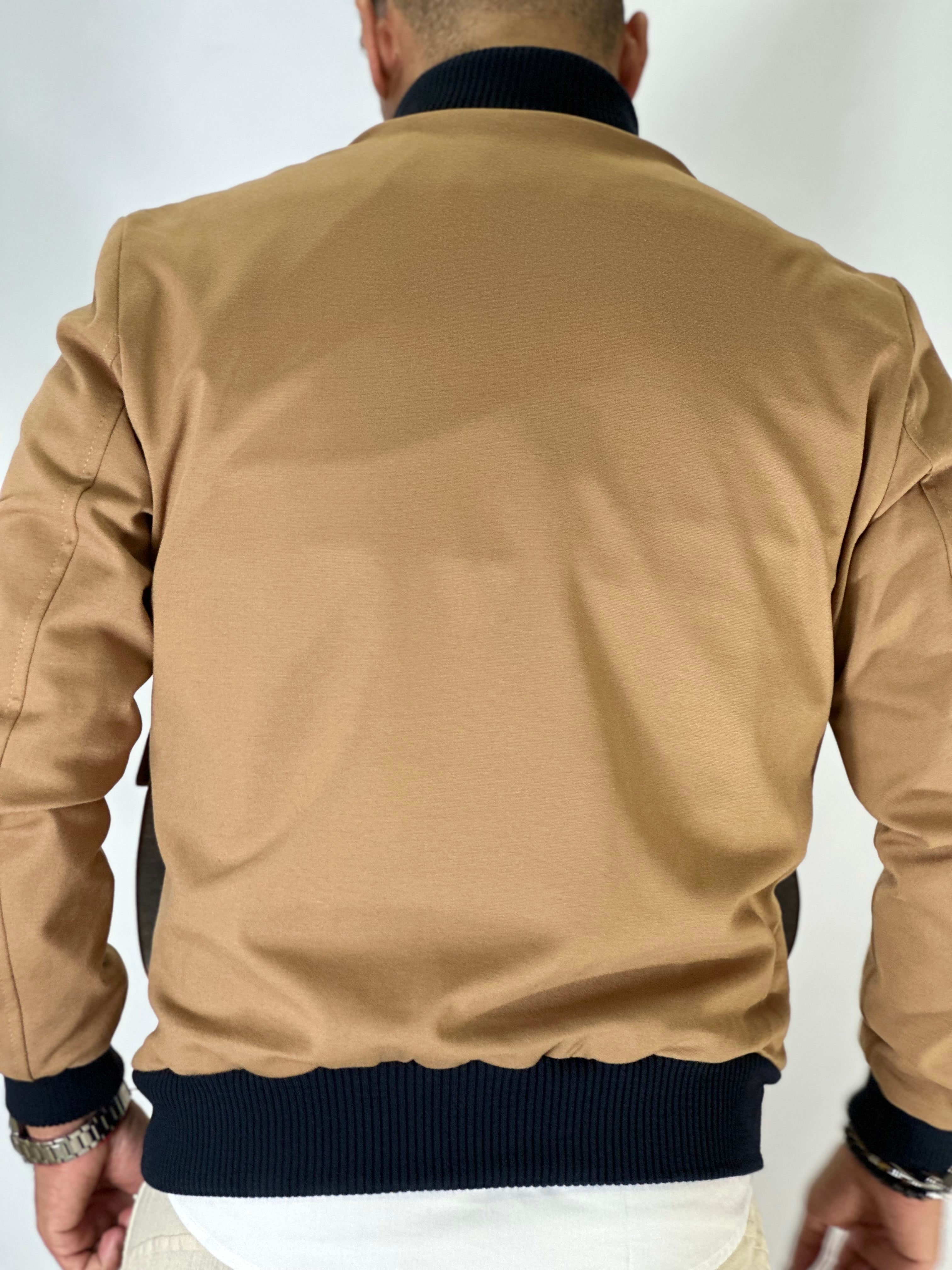 Giubbino bomber cammello BECKHAM