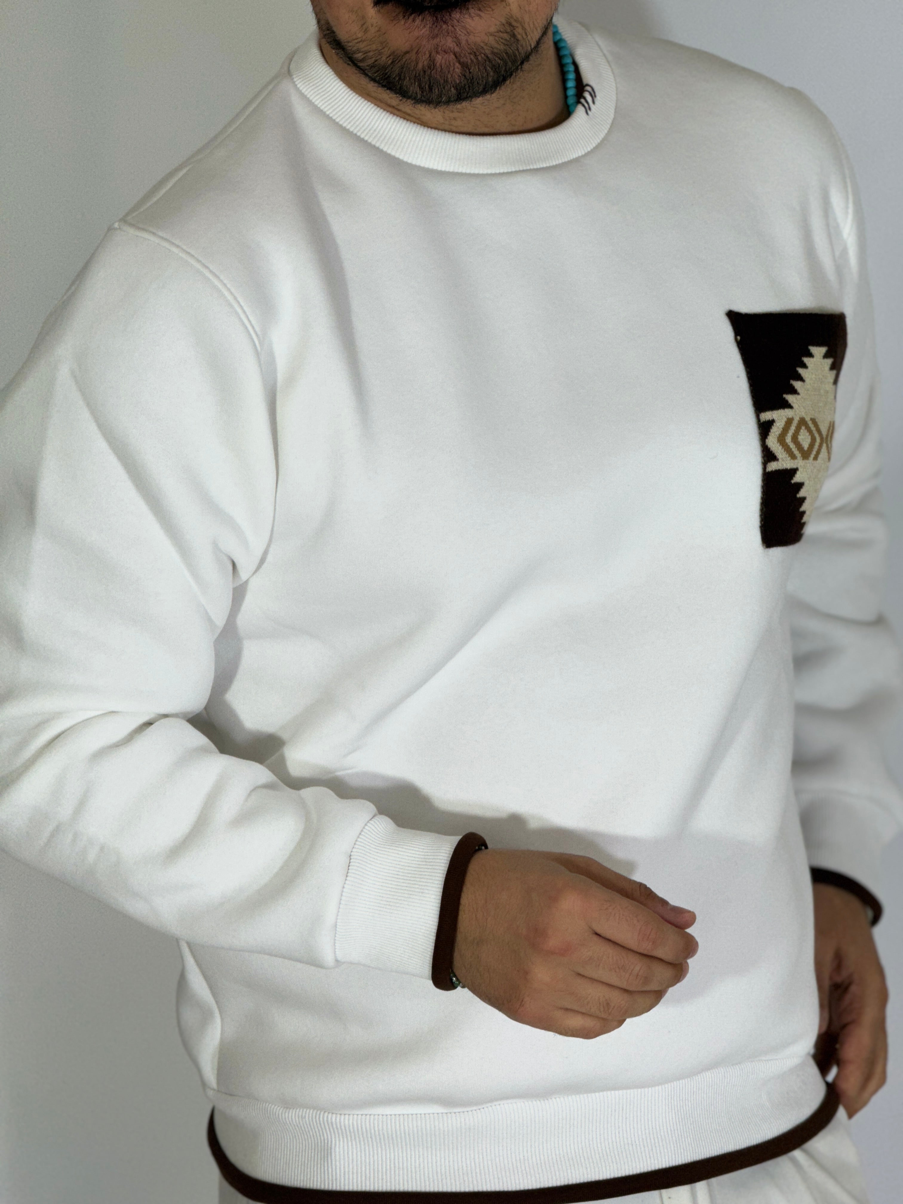 Felpa con taschino etnico NORFOLK