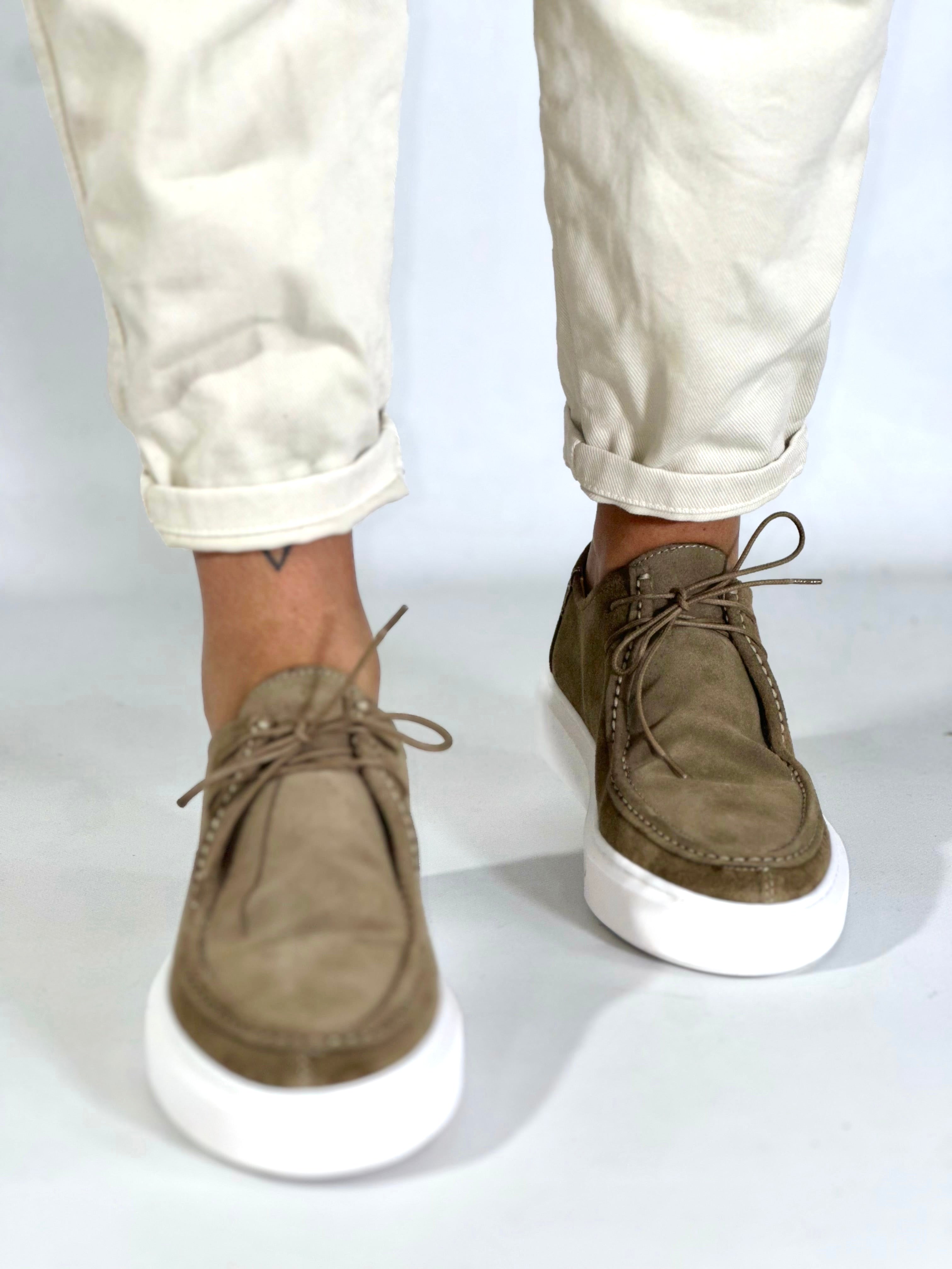 Mocassino casual camoscio taupe N73