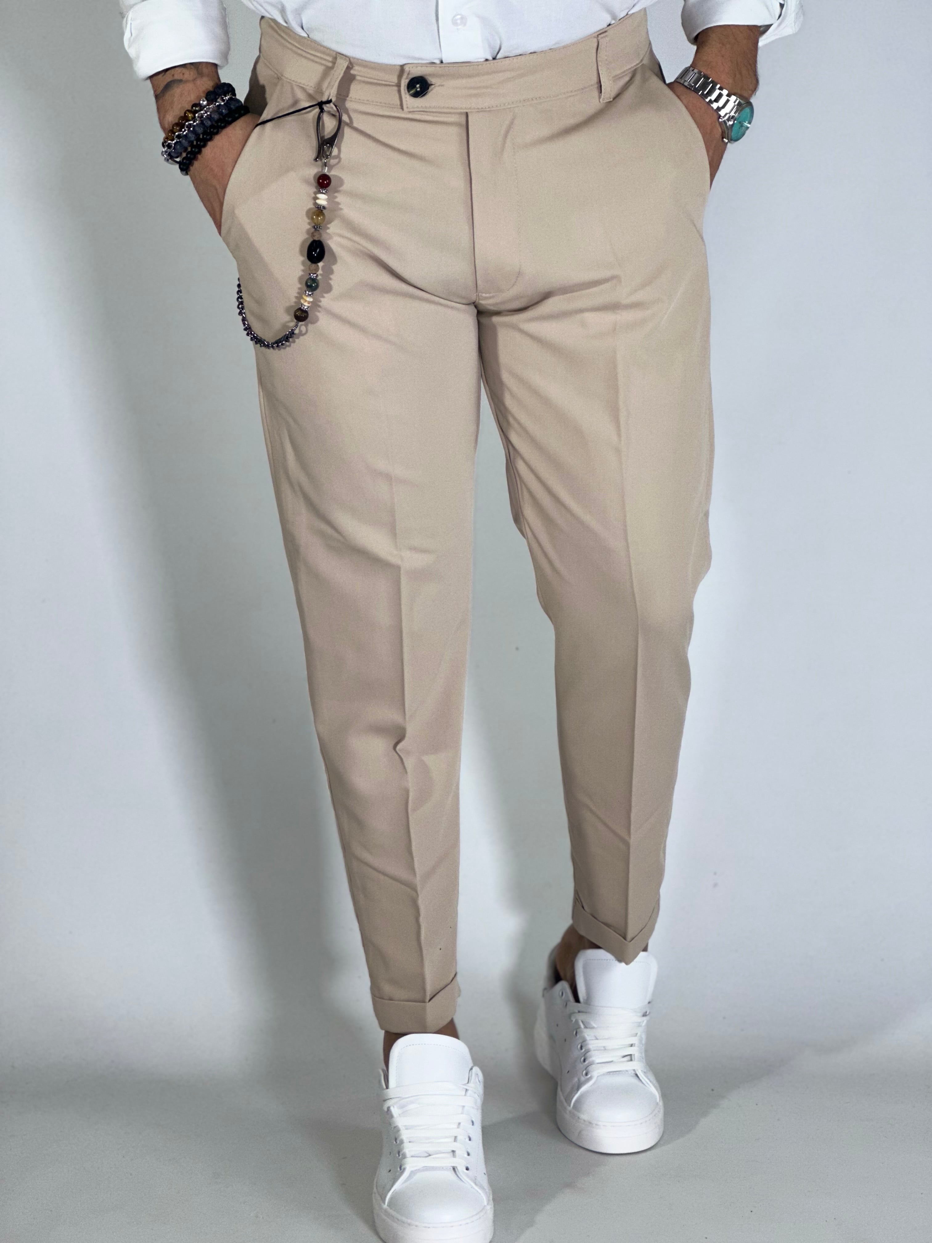Pantalone elegant beige chiaro AG95