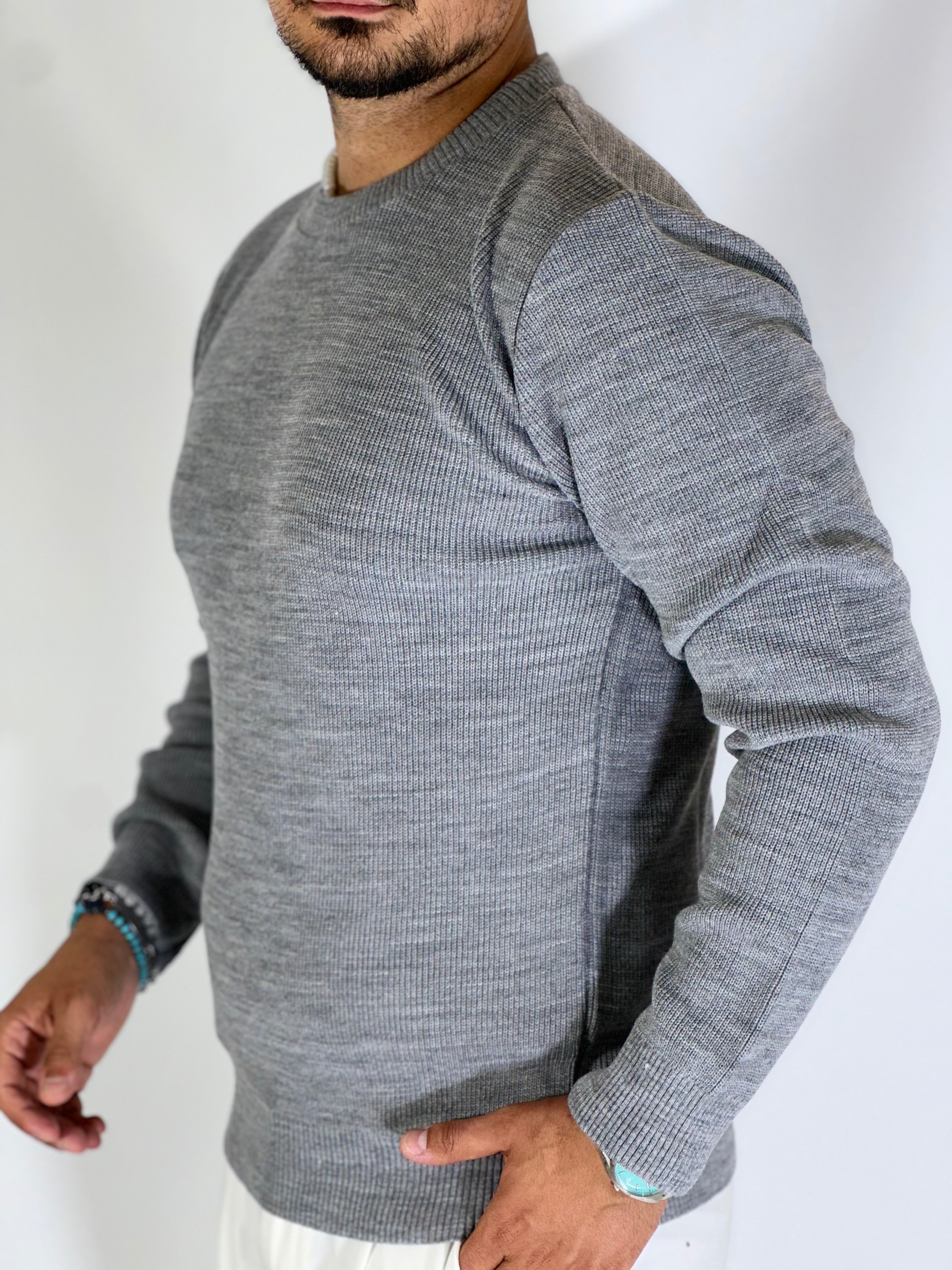Maglia girocollo grigio MF13670