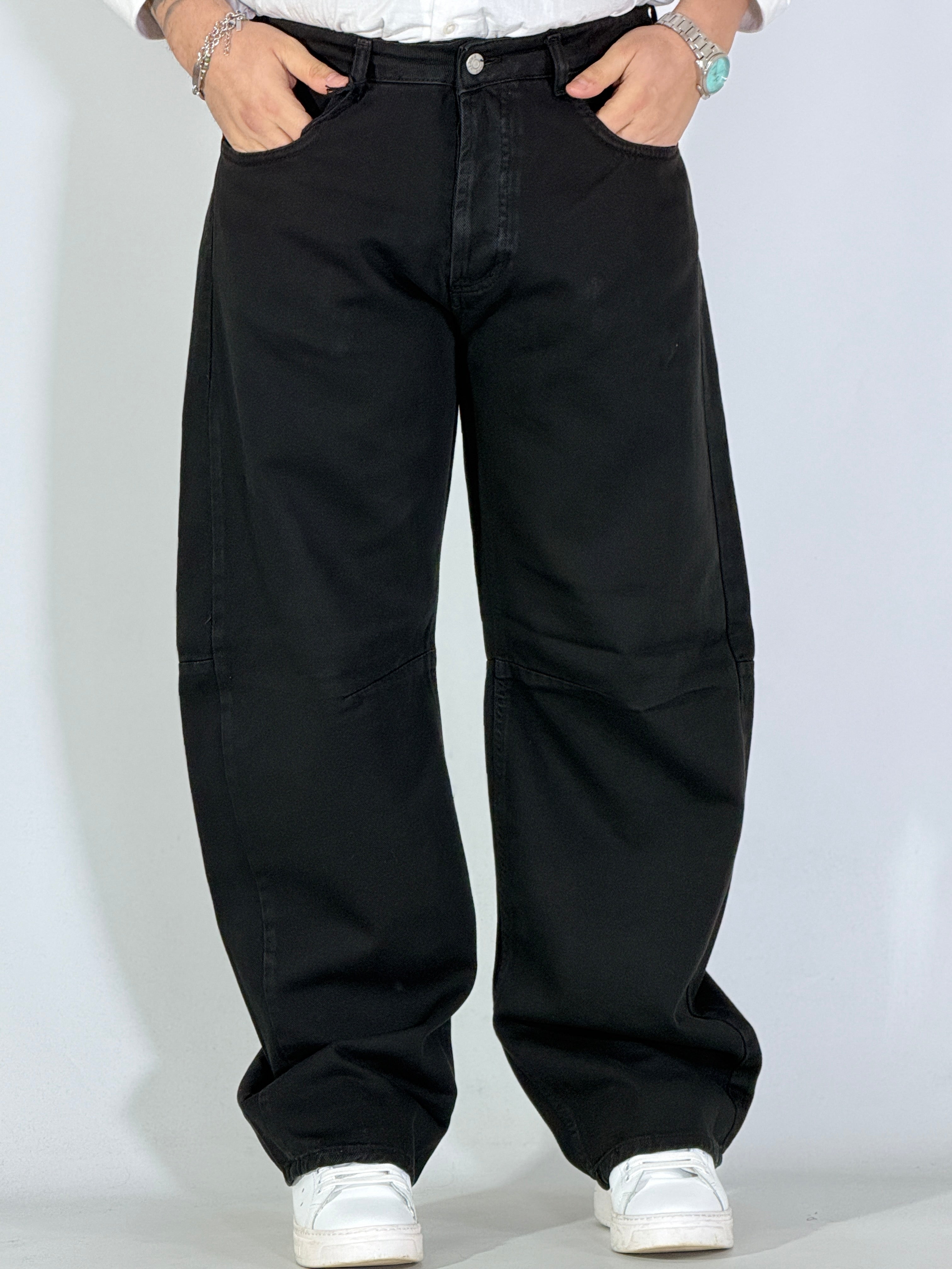Jeans balloon nero PT30
