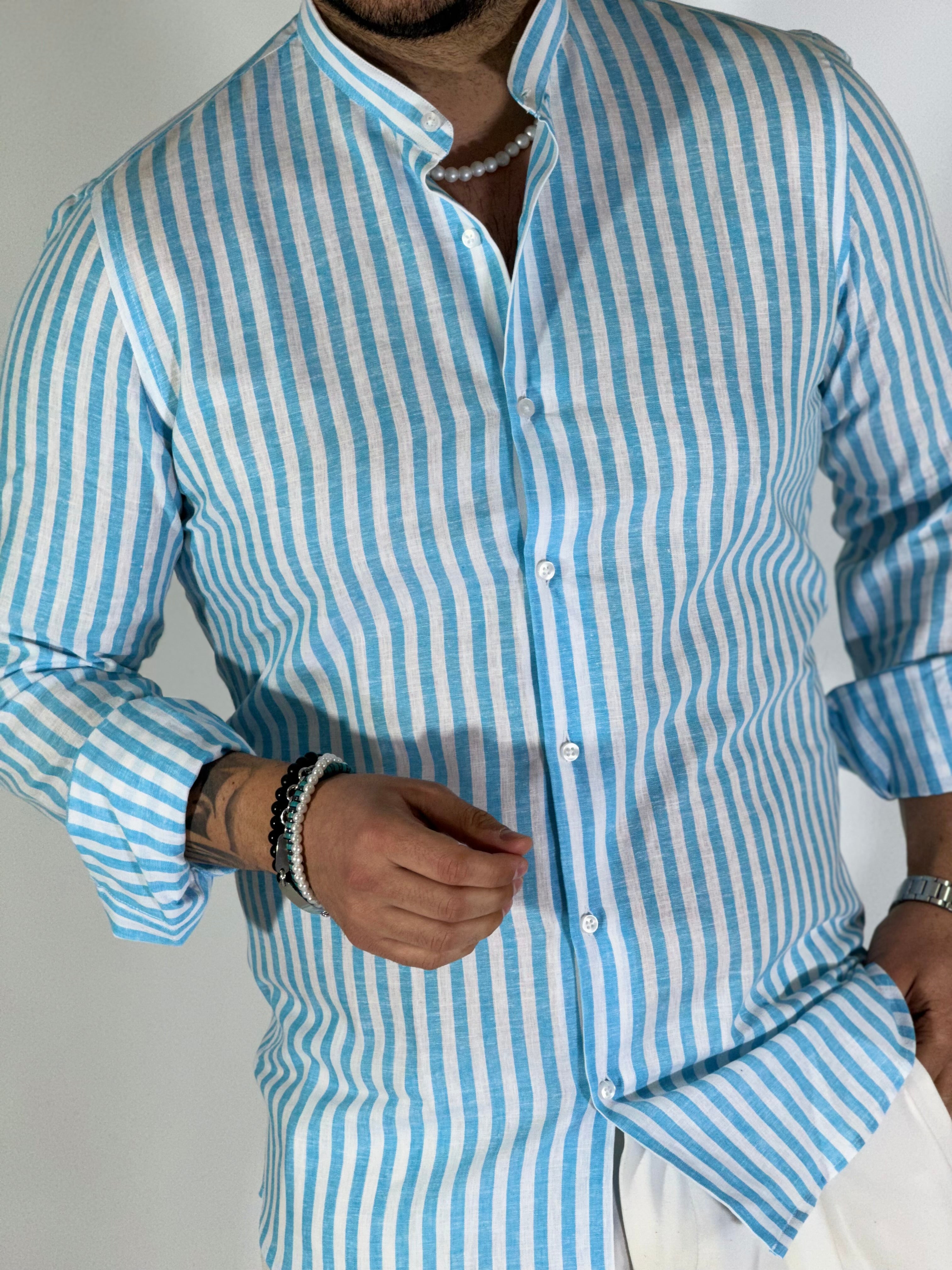 Camicia lino stretta coreana migliaccio ANICE
