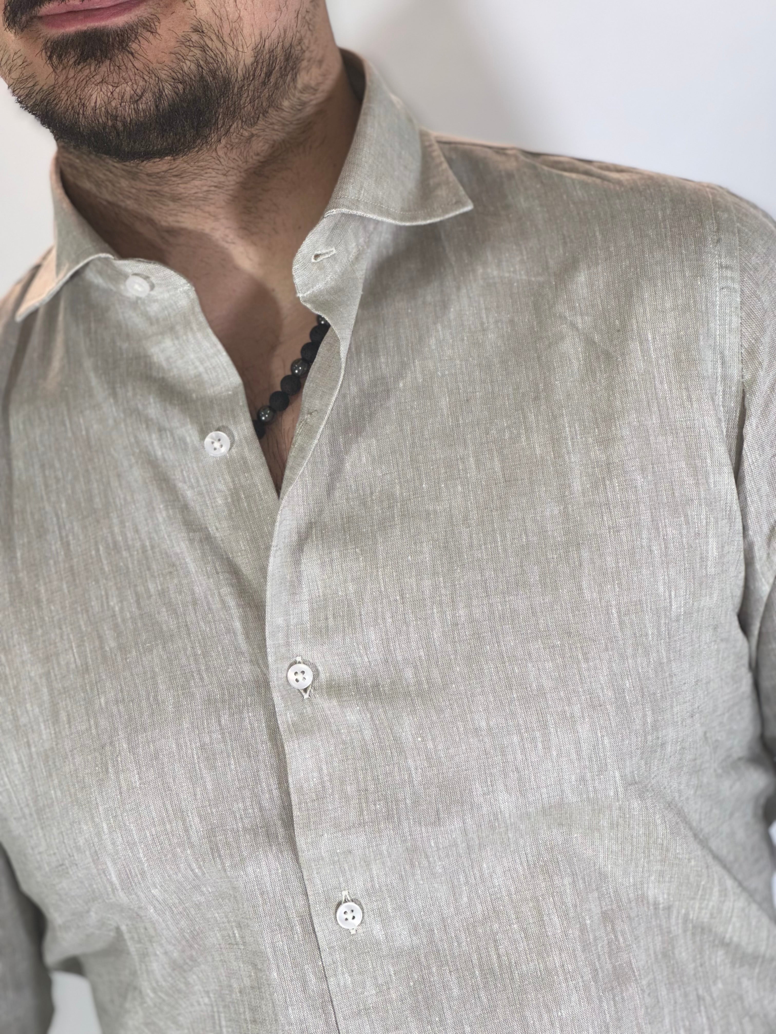 Camicia migliaccio Samuel lino SALVIA