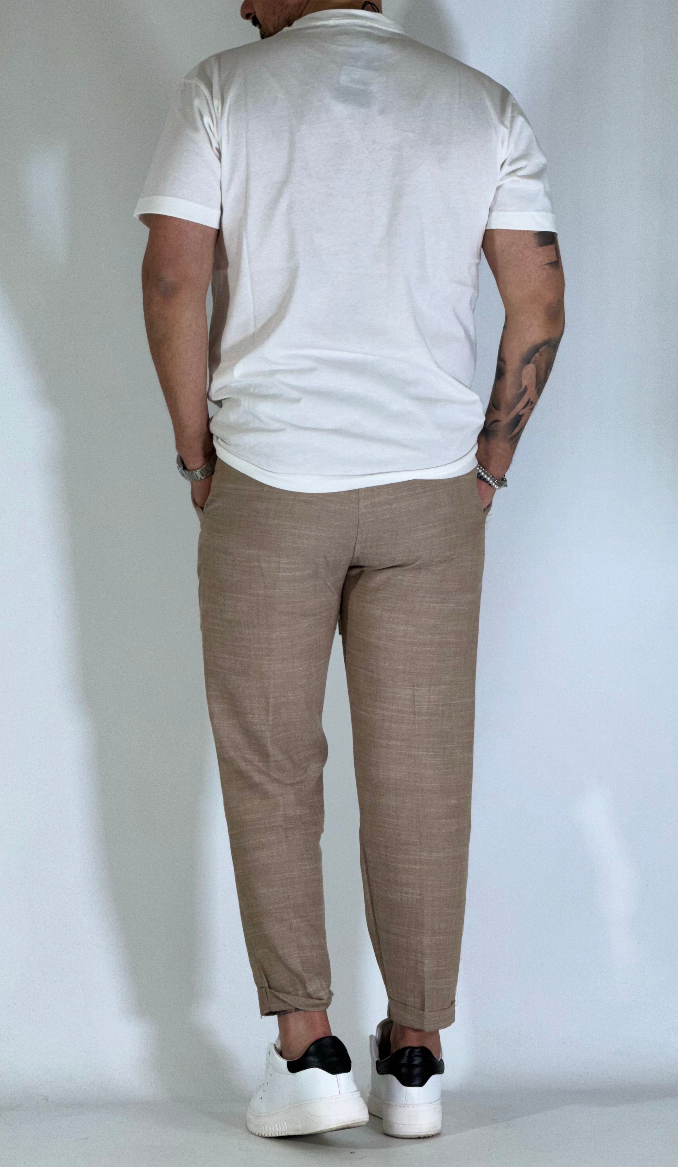 Coordinato misto lino cacao MMS/006