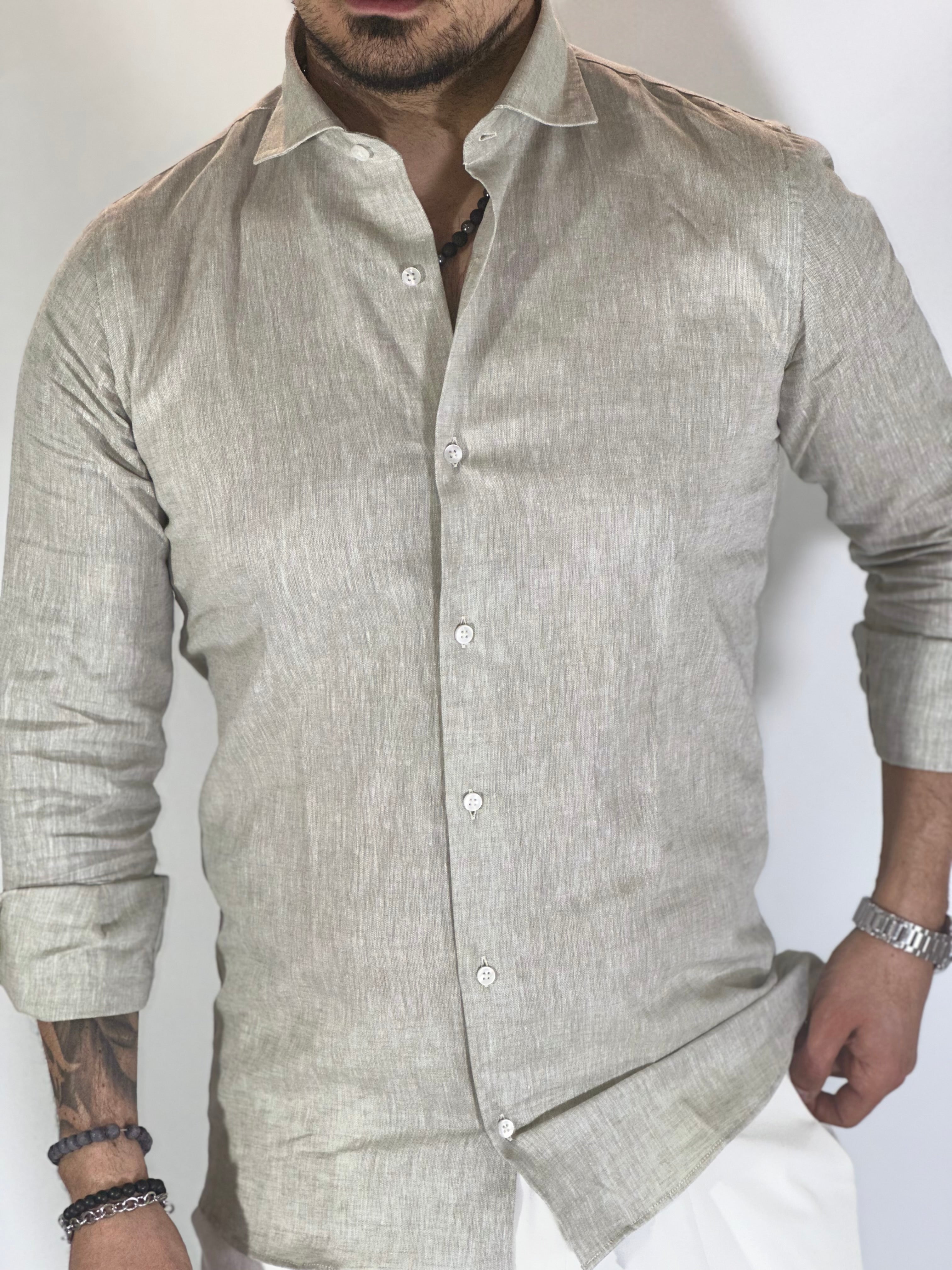 Camicia migliaccio Samuel lino SALVIA