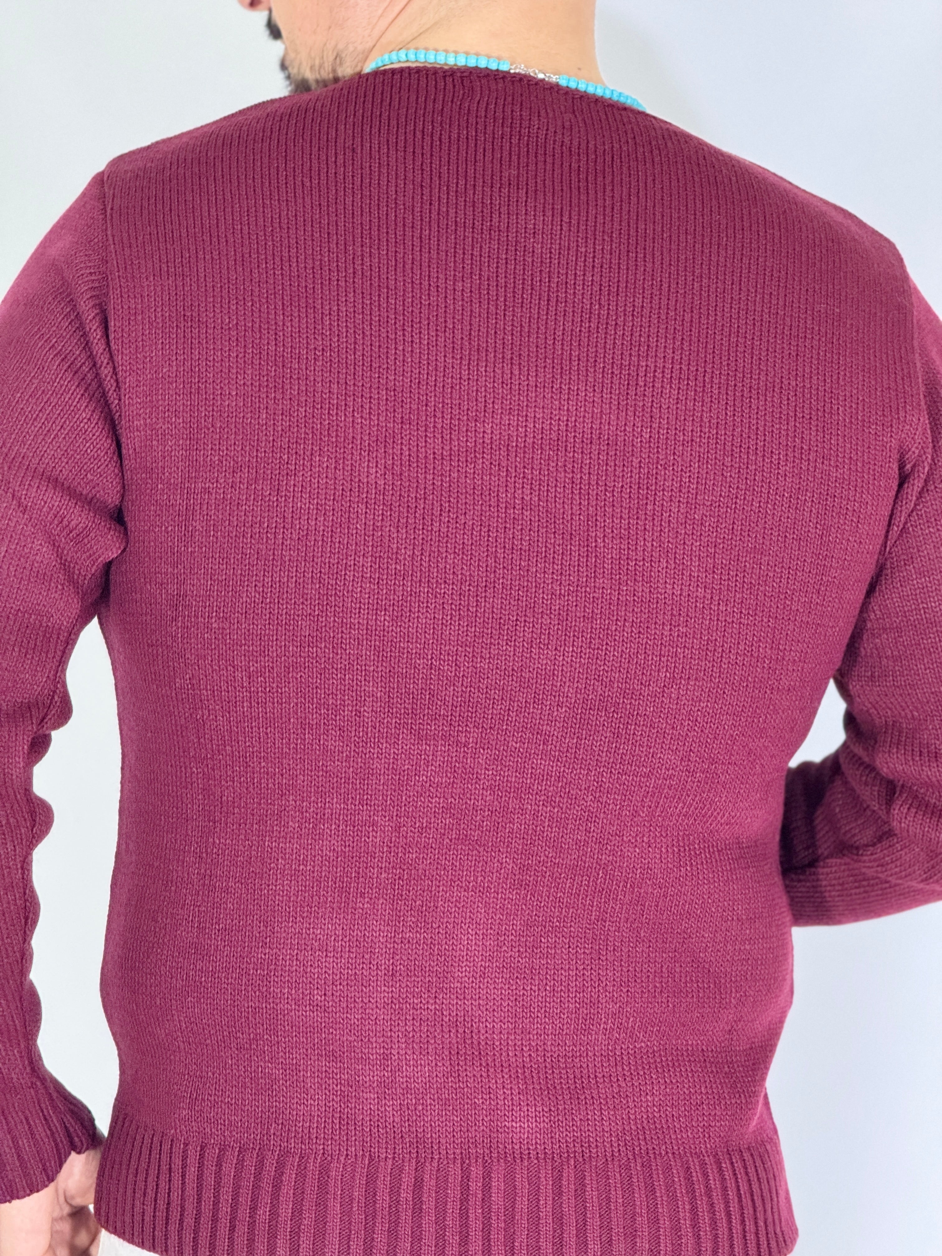 Maglia scollata bordeaux YOKOHAMA