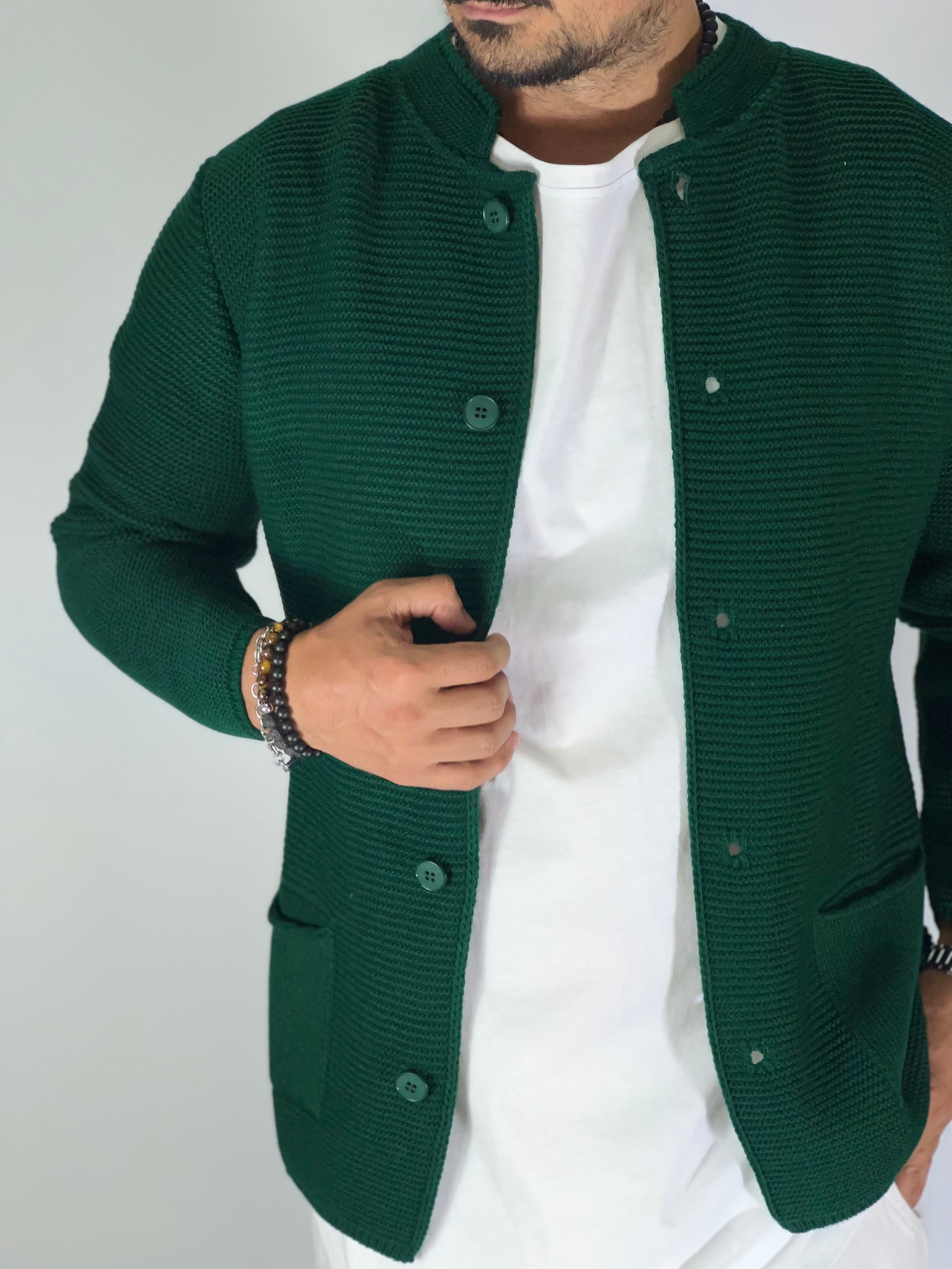 Cardigan coreano invernale verde AK8577121