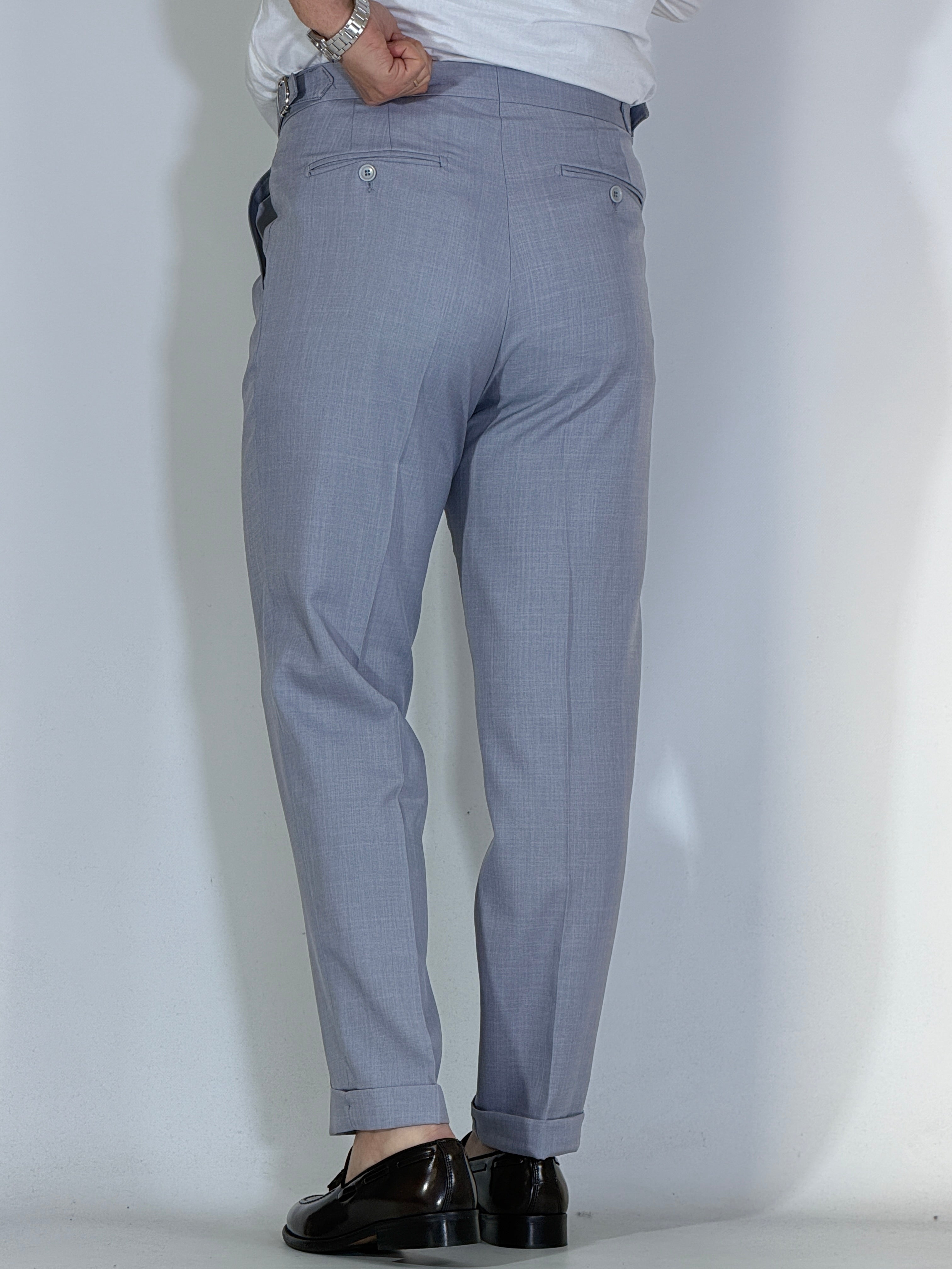 Pantalone con fibbie Migliaccio grigio Spencer