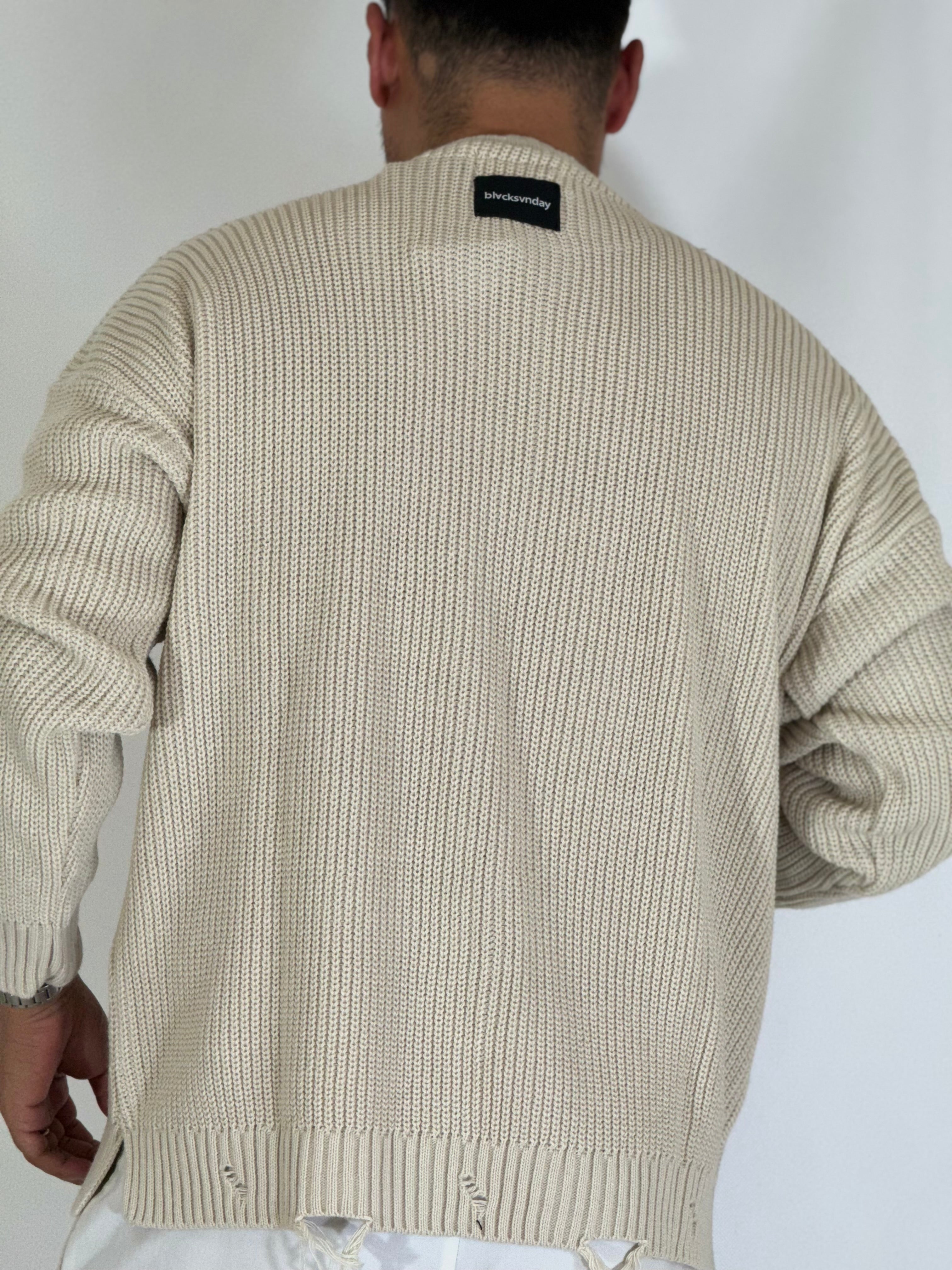 Maglione spalla scesa sabbia CAPORETTO