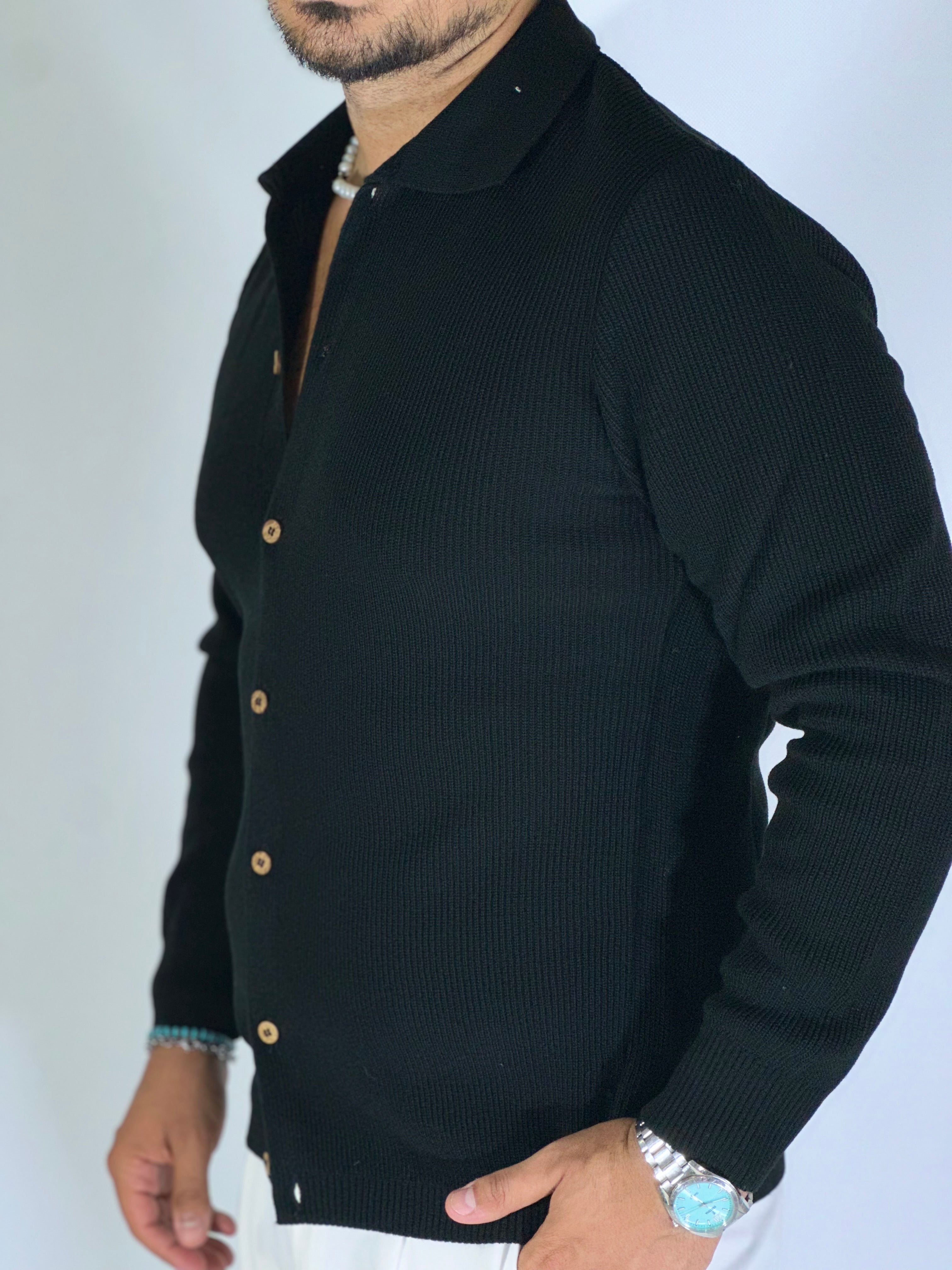 giacca camicia nera SER463