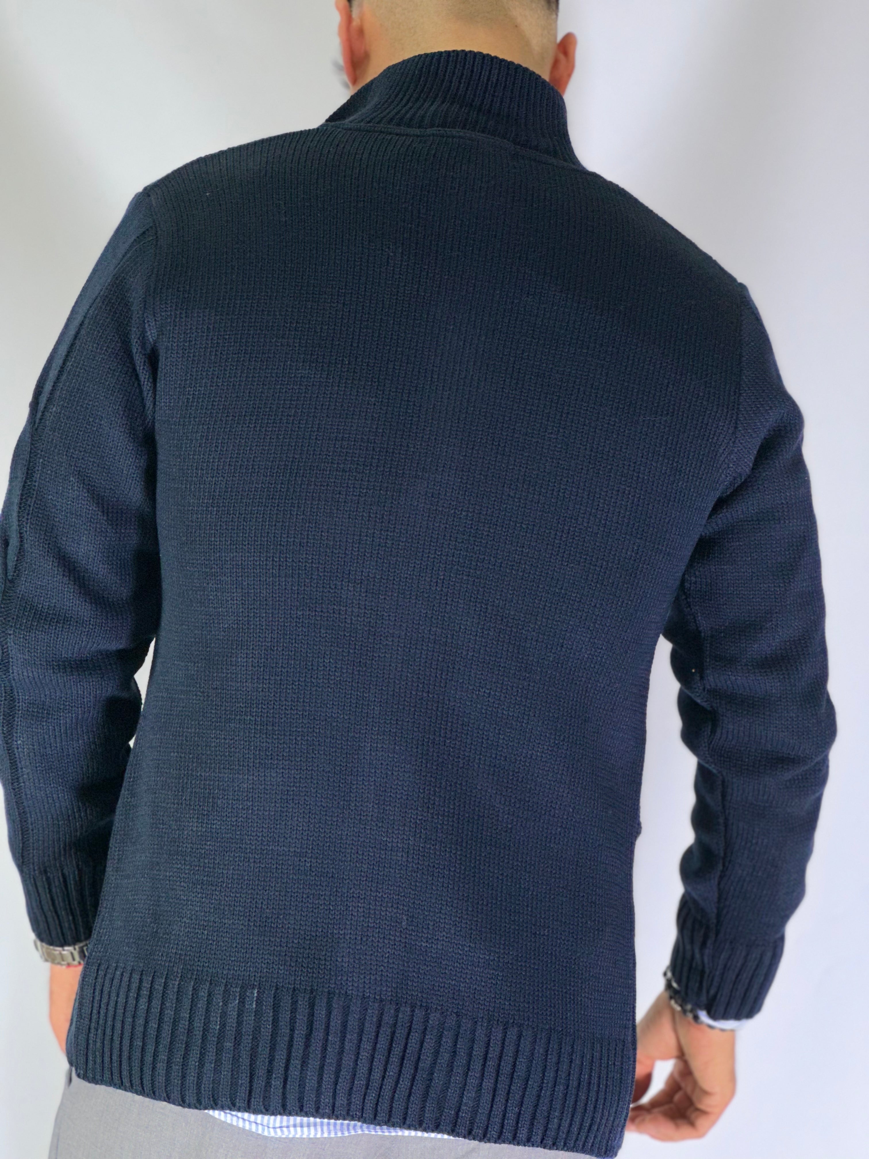 Cardigan lupetto blu SER758