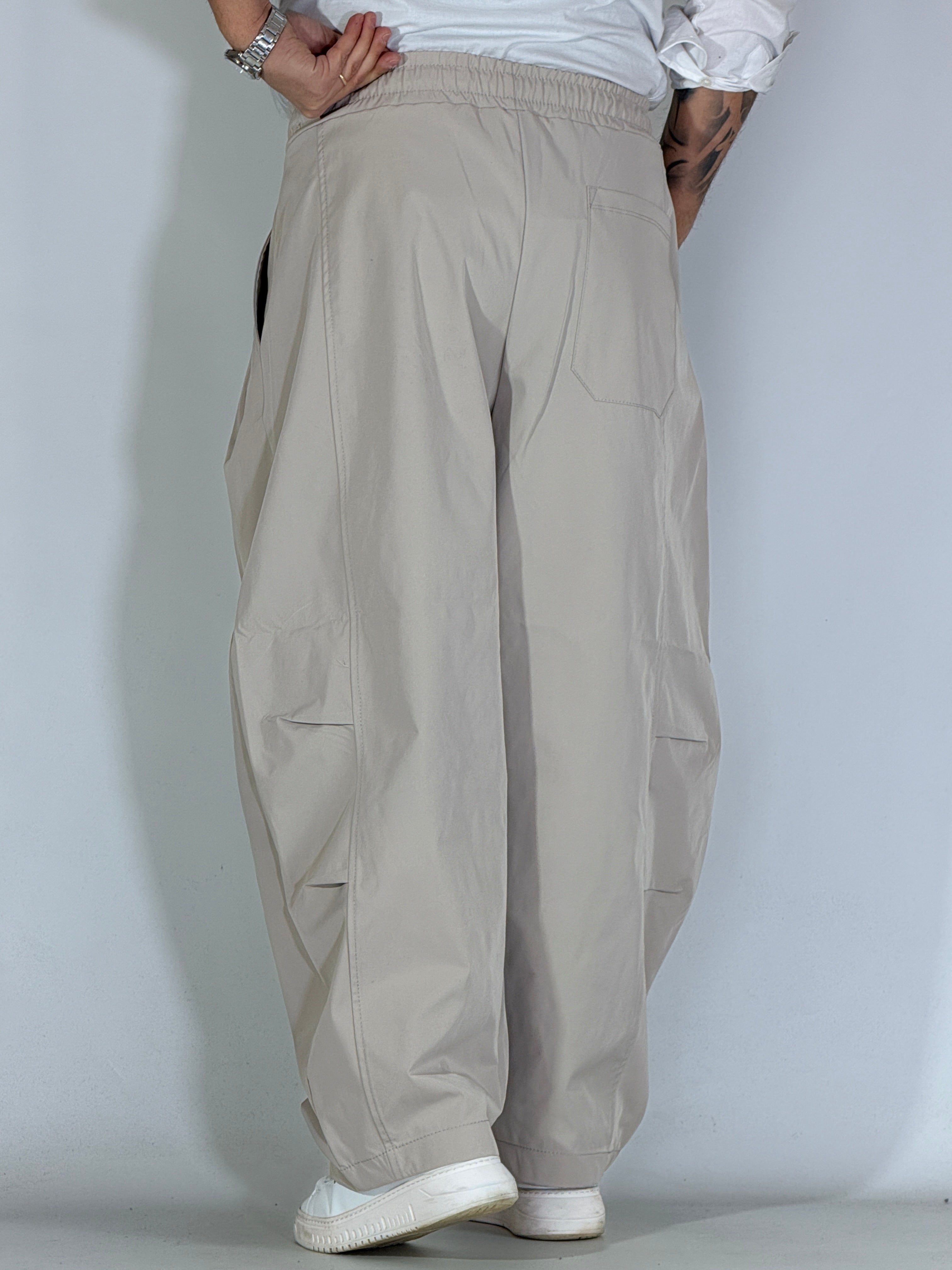 Pantalone extreme palazzo grigio chiaro BE155