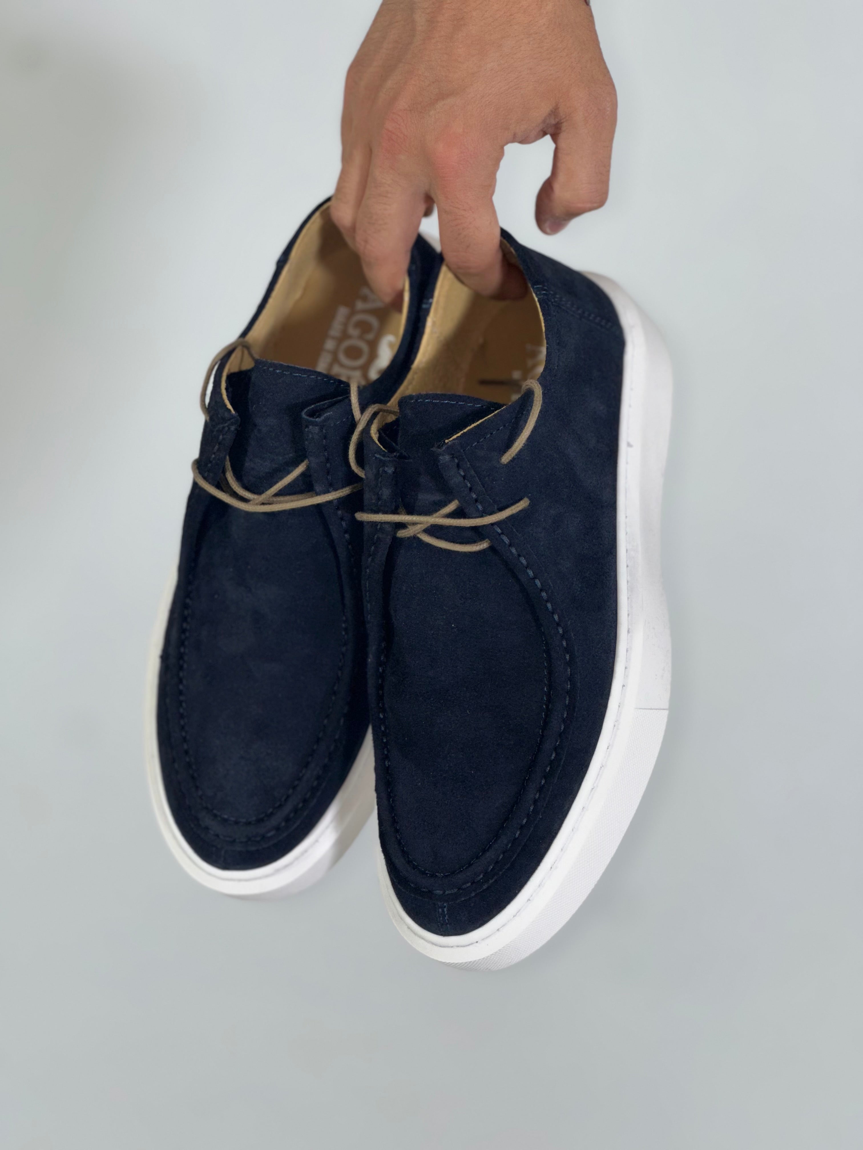 Mocassino casual camoscio blu N73