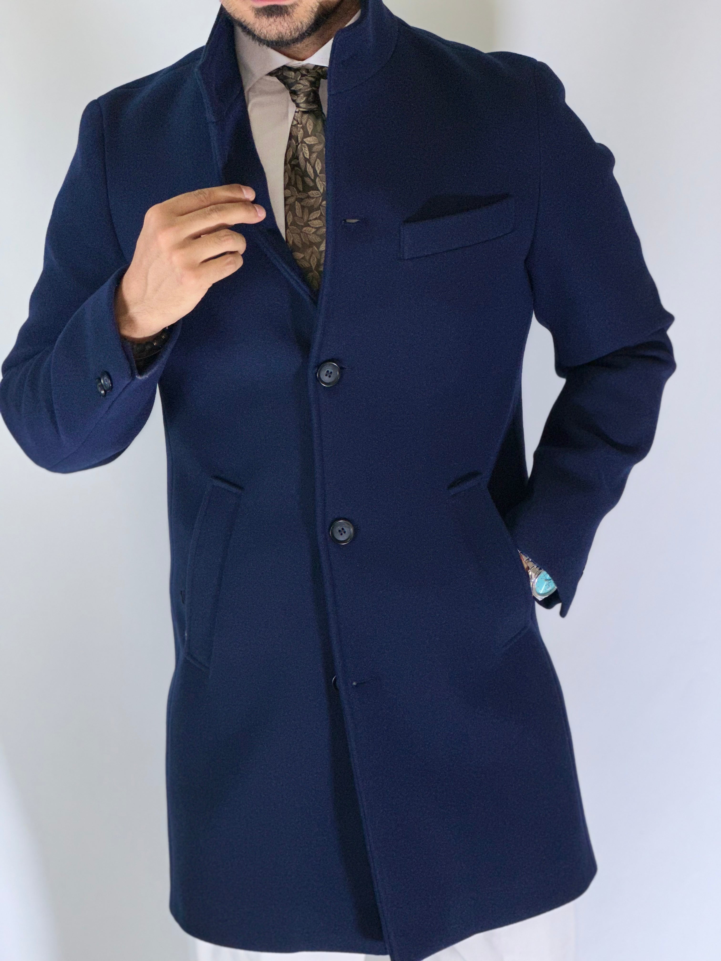 Cappotto coreano blu CPZAZA