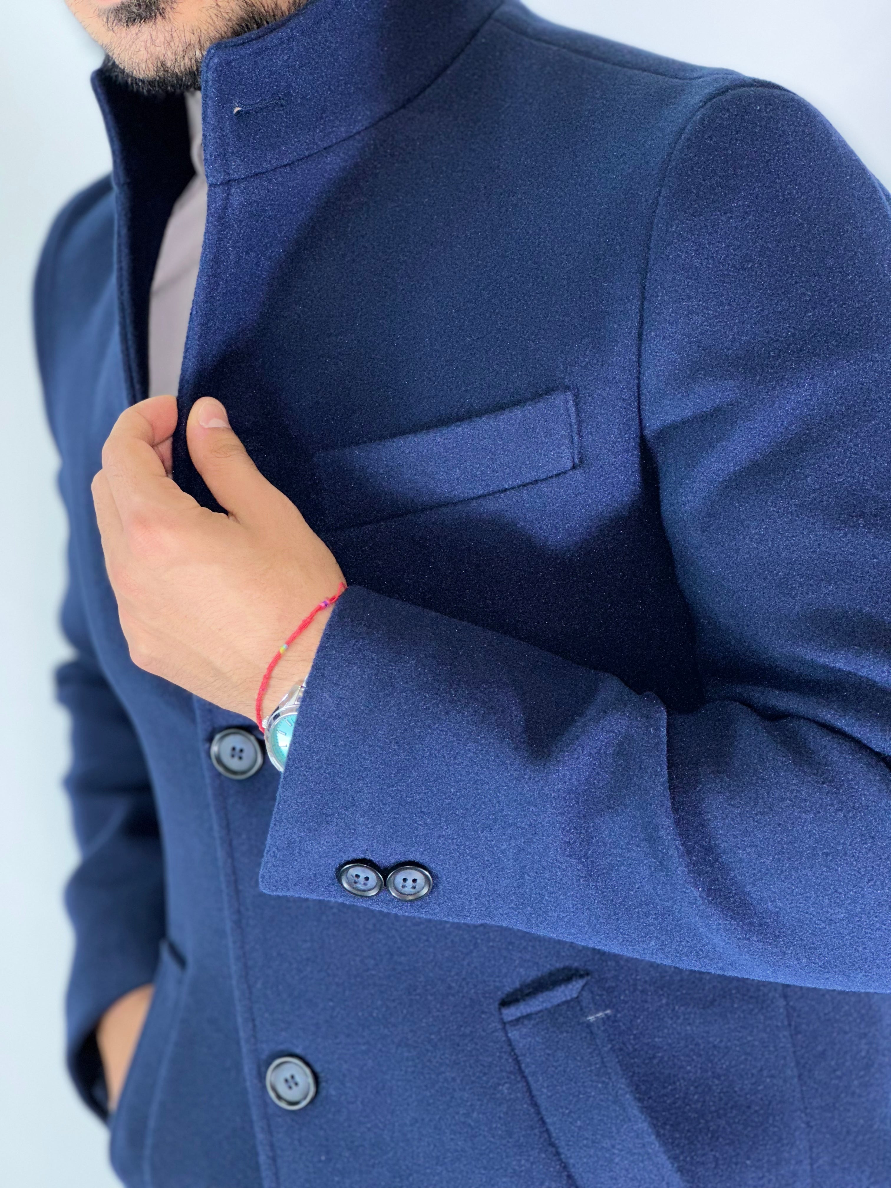 Cappotto coreano blu CPZAZA