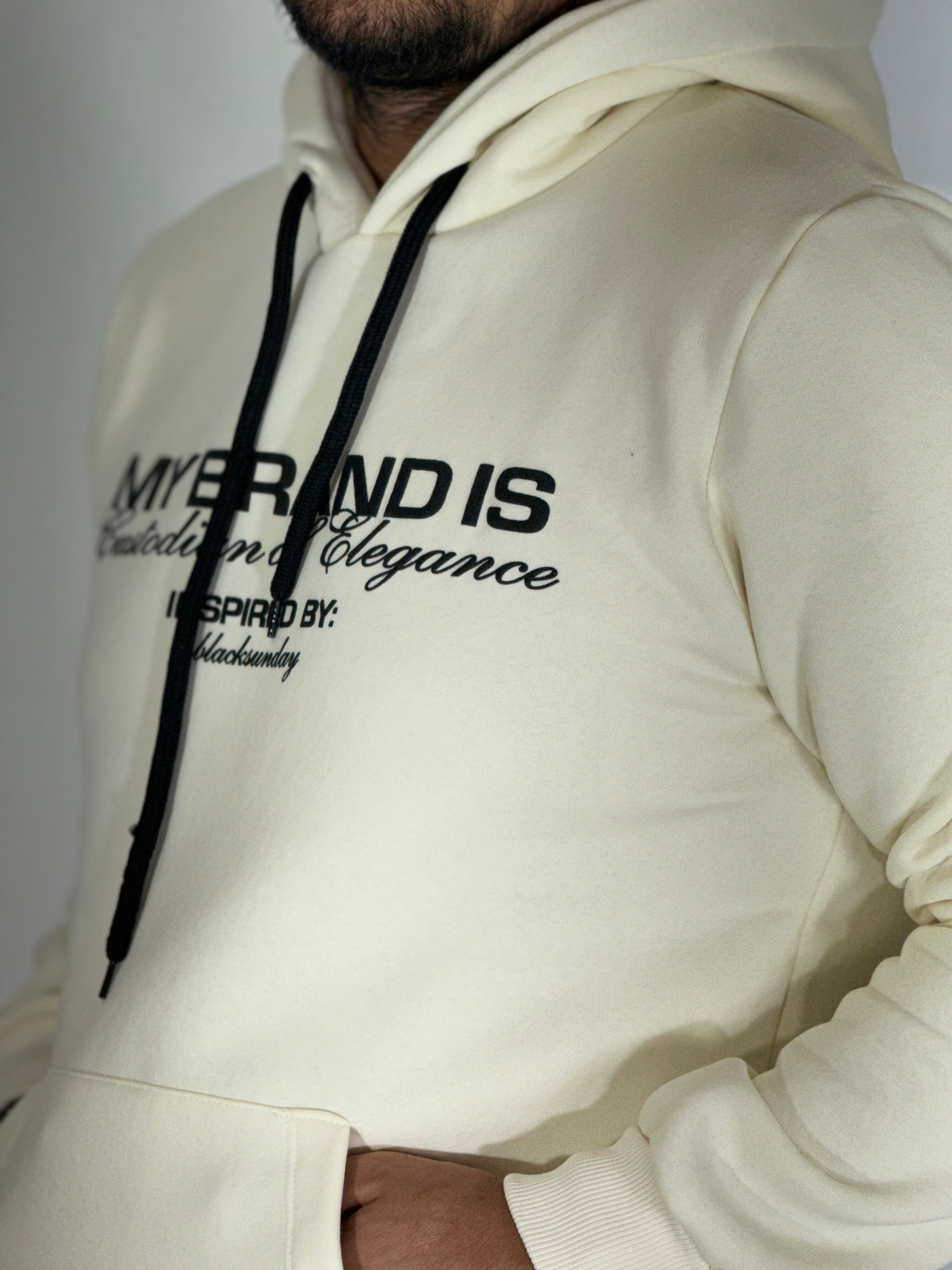 Felpa con cappuccio vaniglia NEW YORK