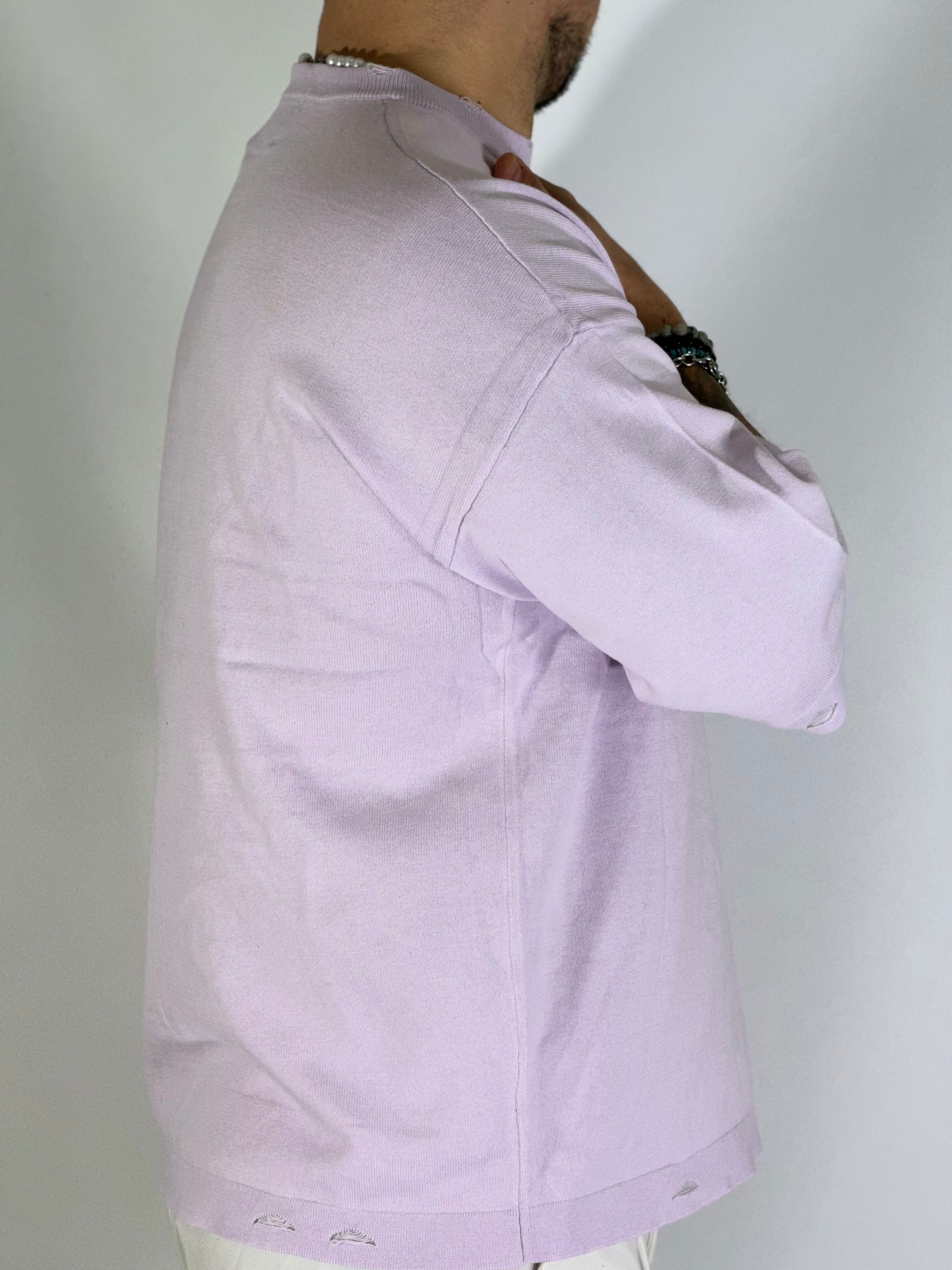 T-shirt over sfrangiata pink purple W86009