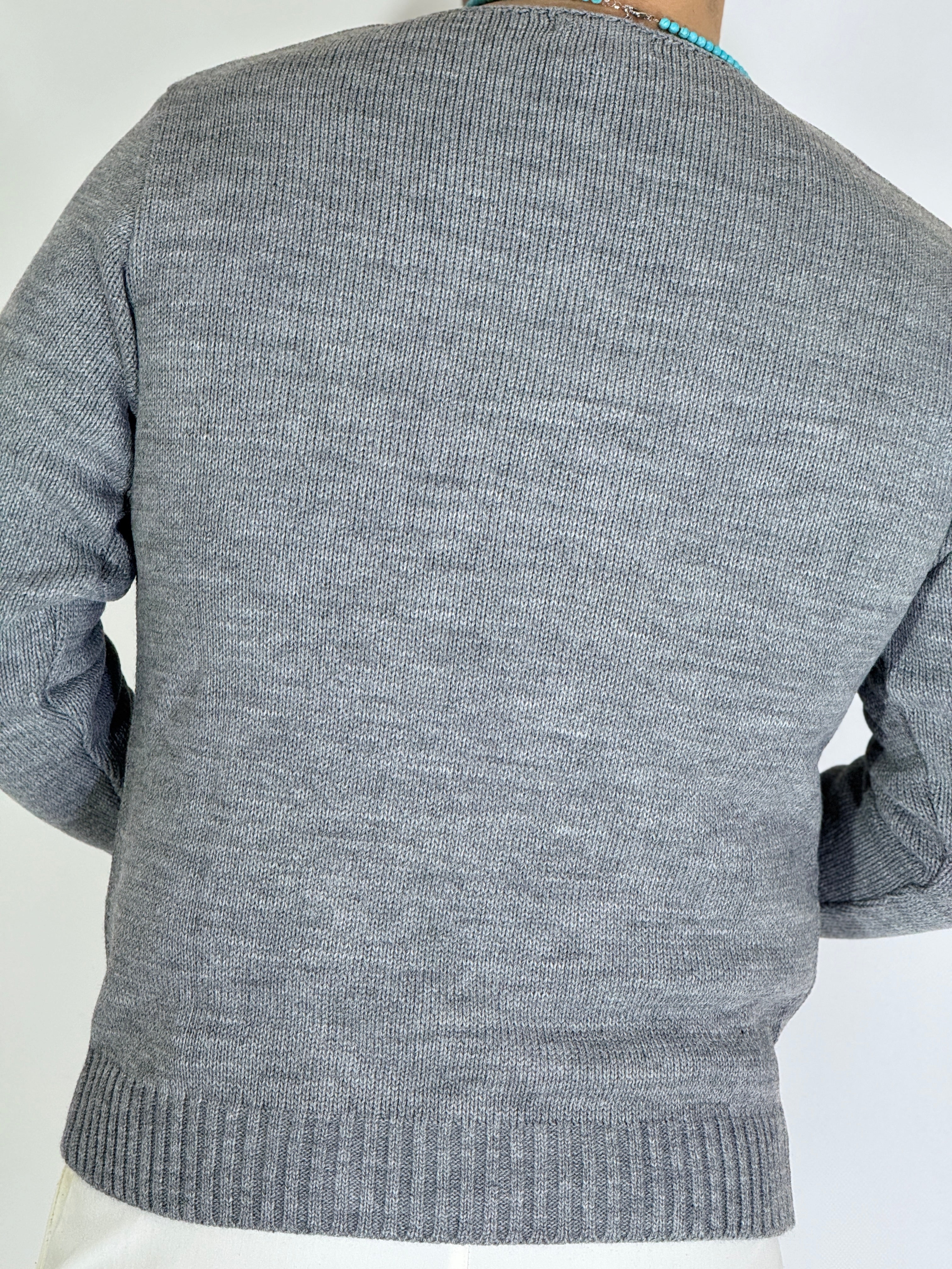 Maglia scollata grigio chiaro YOKOHAMA