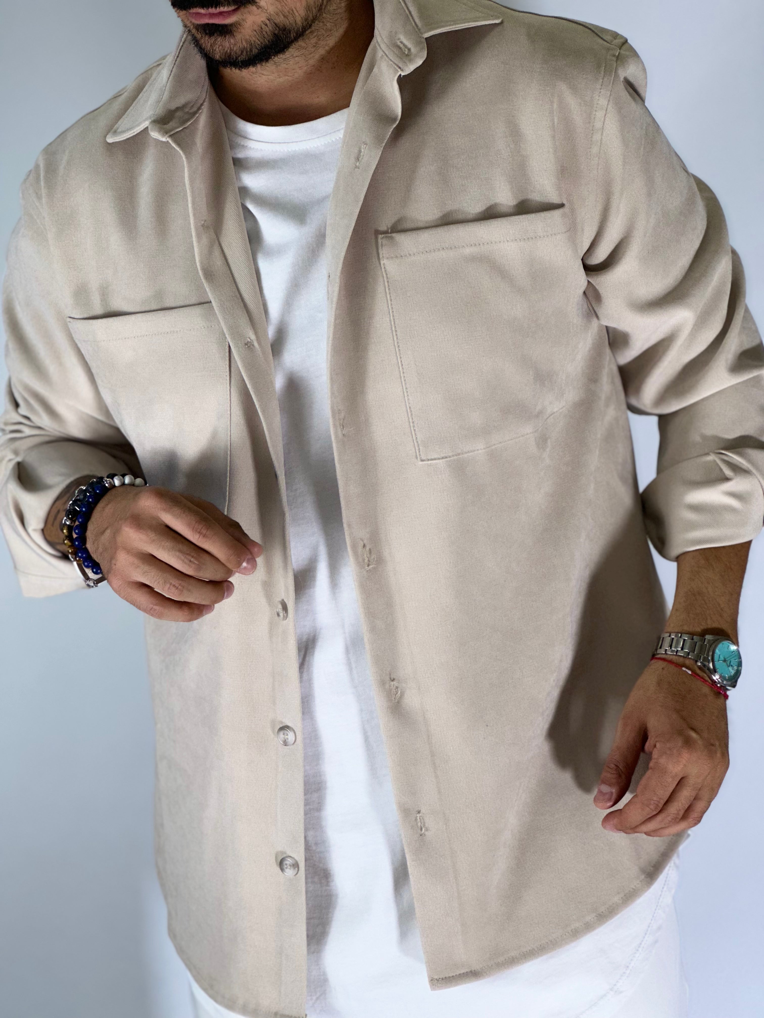 Camicione regular beige MIGLIACCIO TO1024