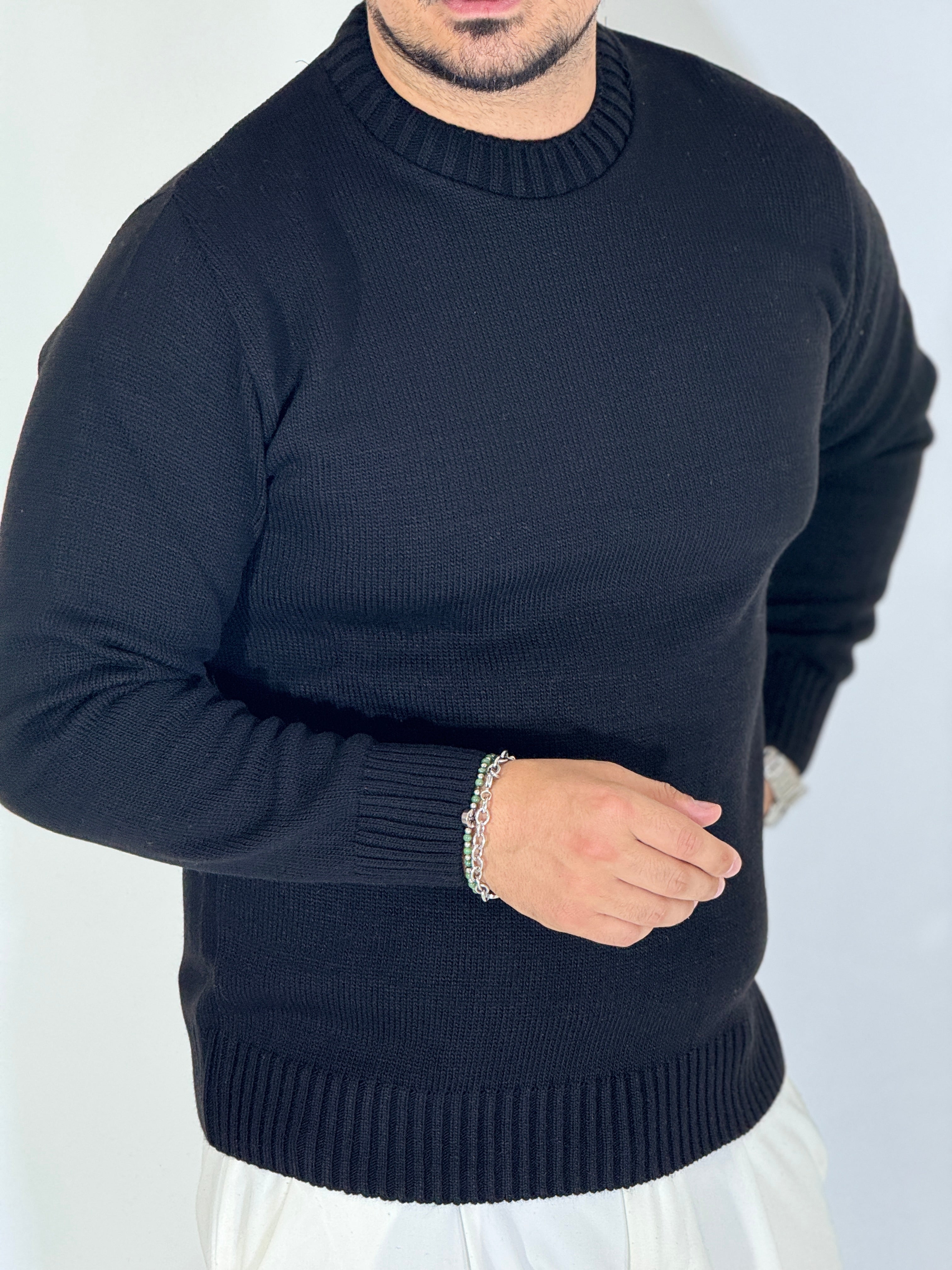 Girocollo basic nero AD25161