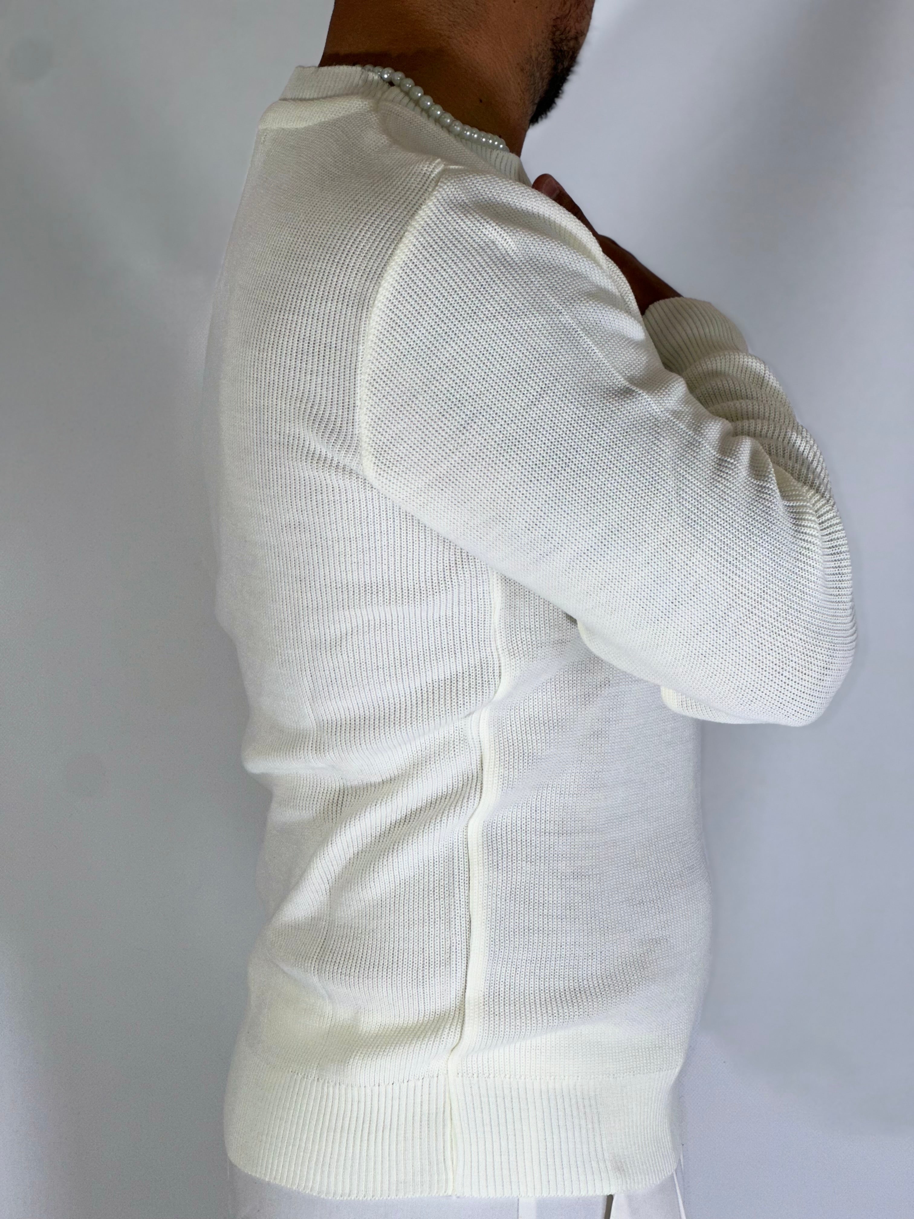 Maglia girocollo primaverile bianca ART MF13671
