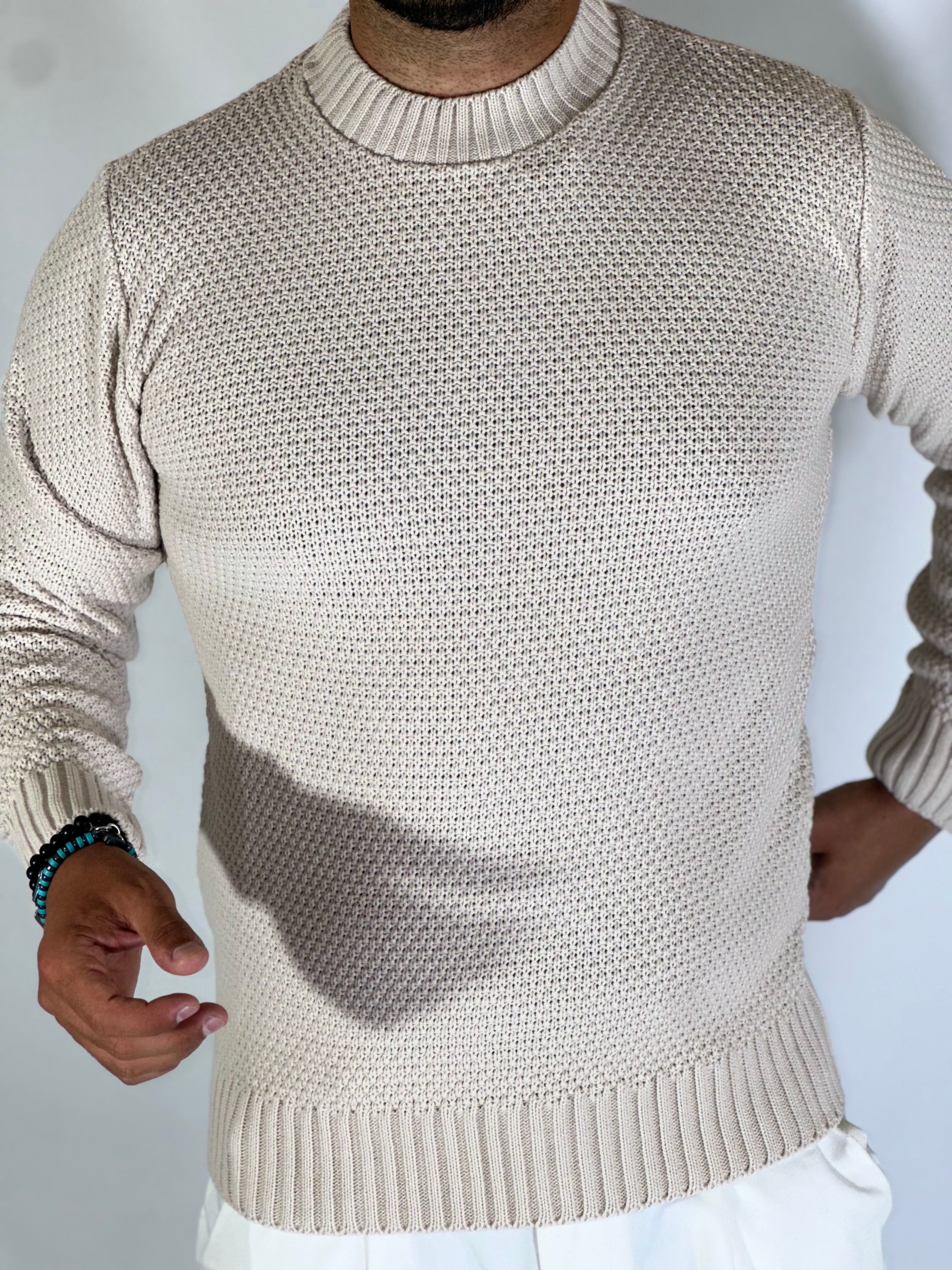 Girocollo grana di riso crema MF2400