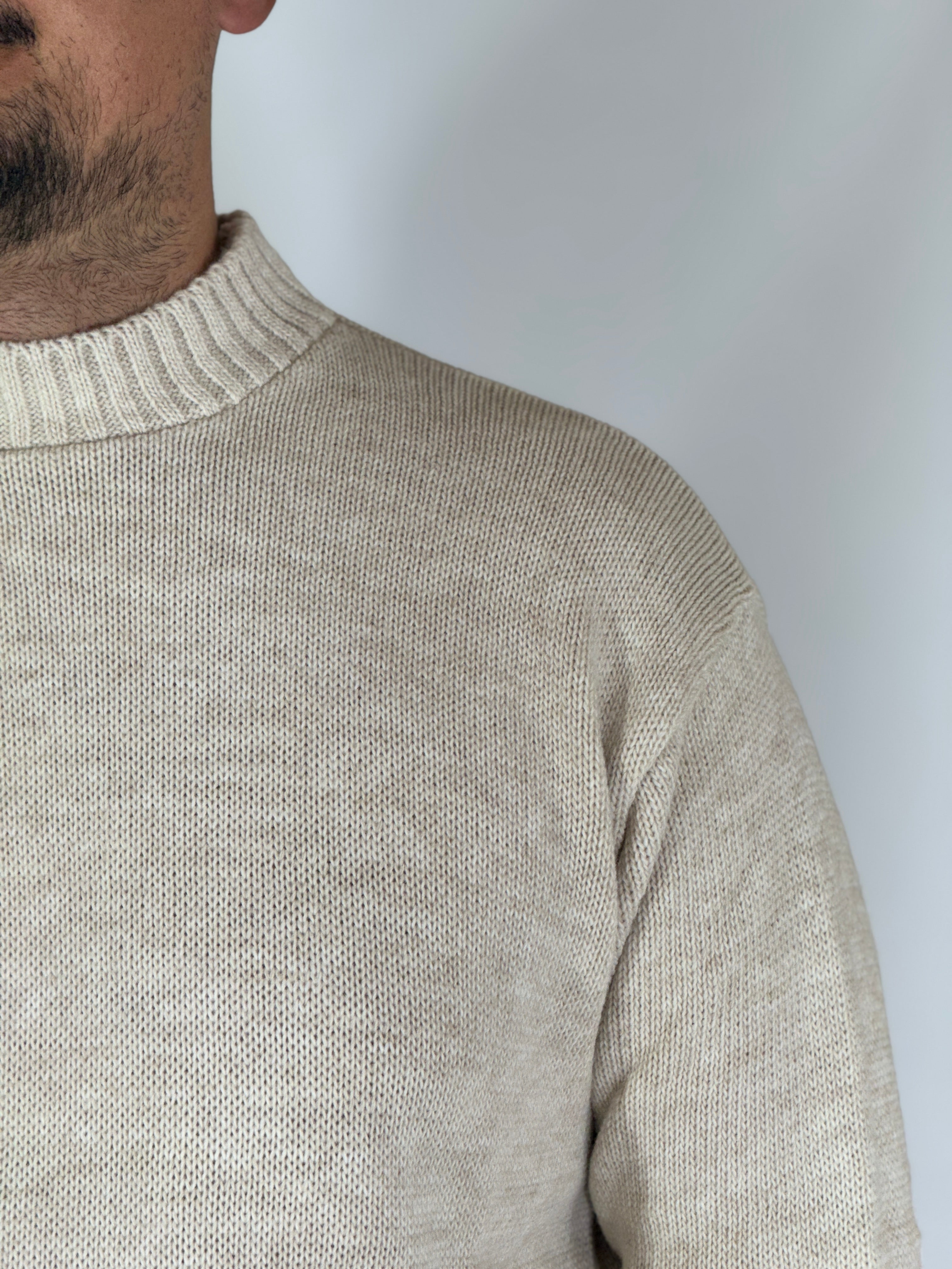 Maglione rasato beige AD1654