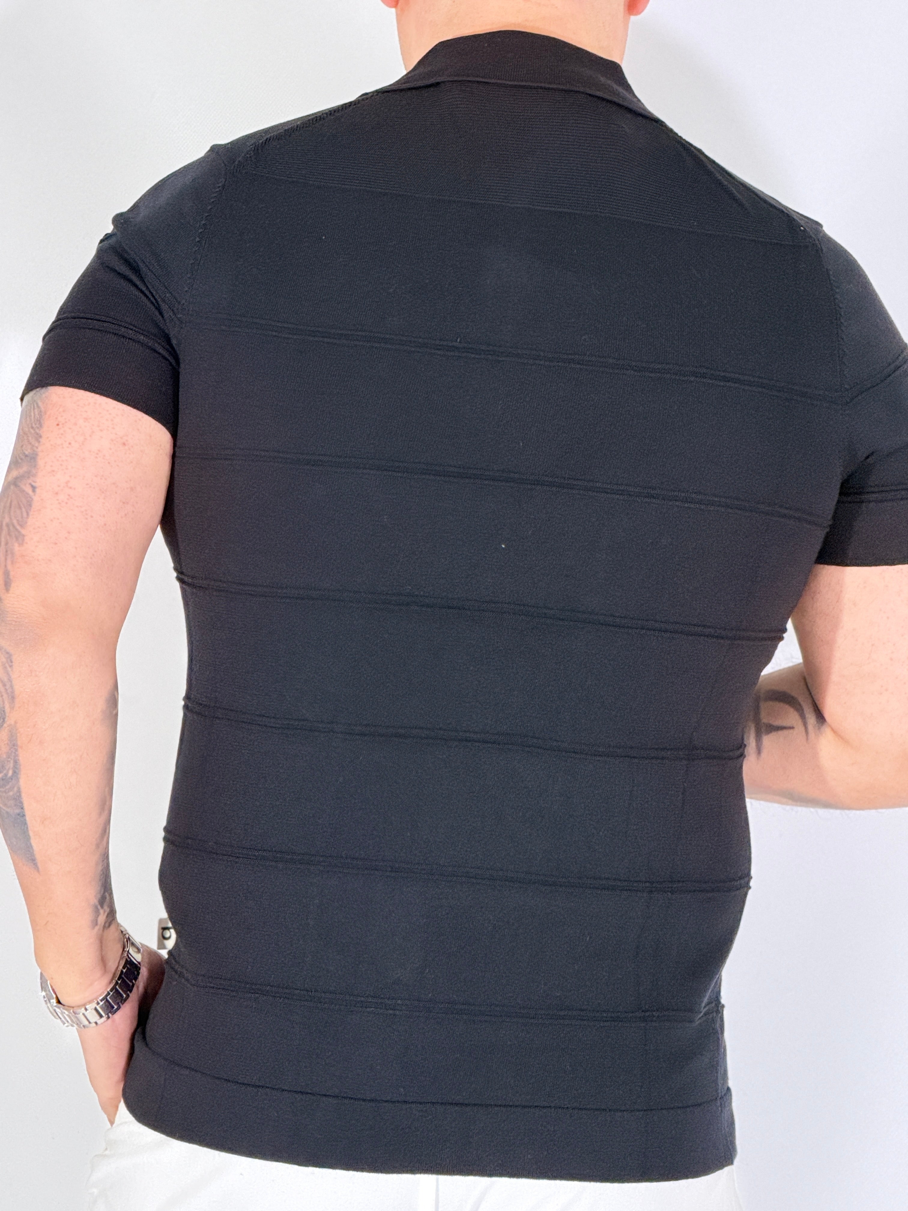 Polo fantasia nera M04B