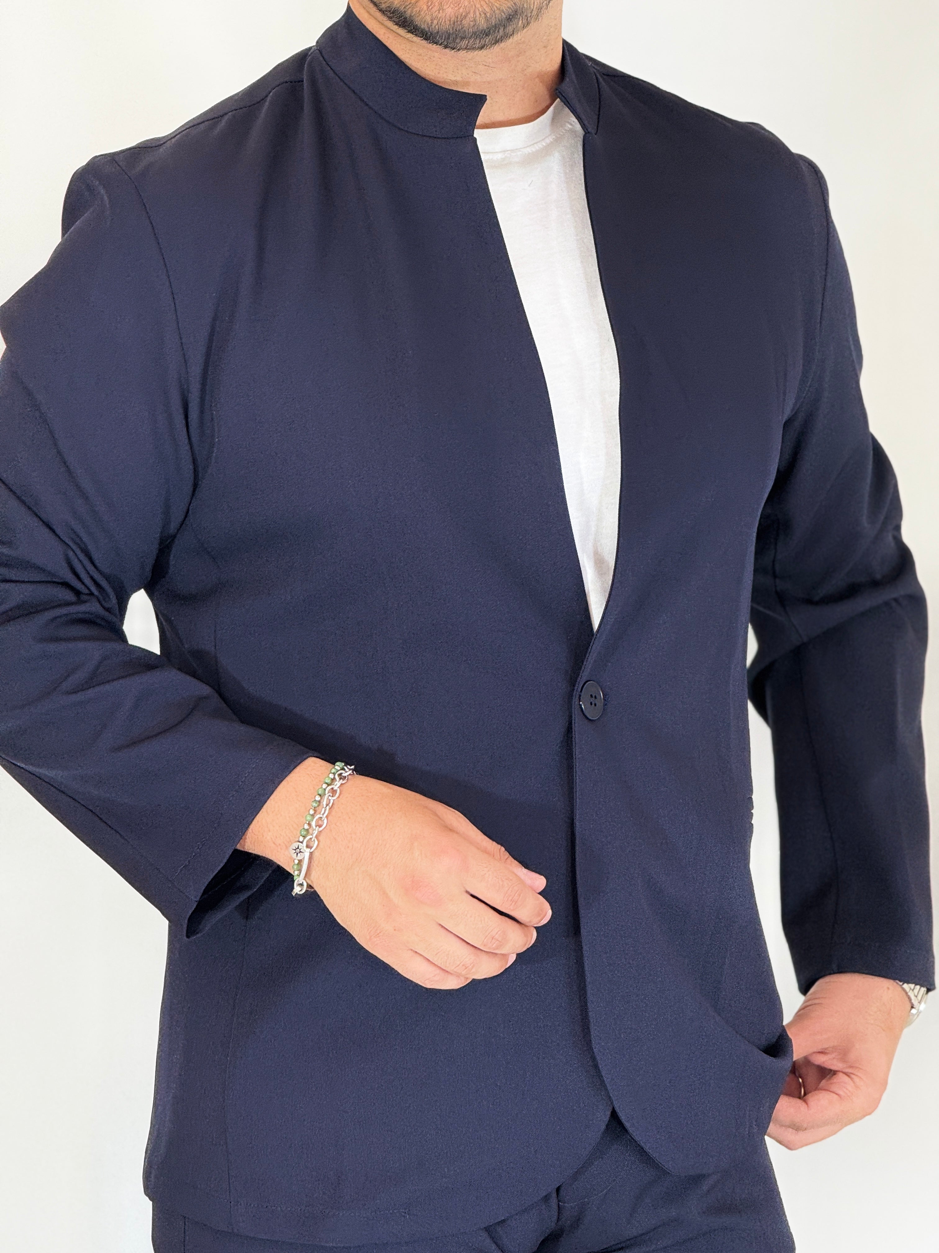 Abito coreano blu LW256061