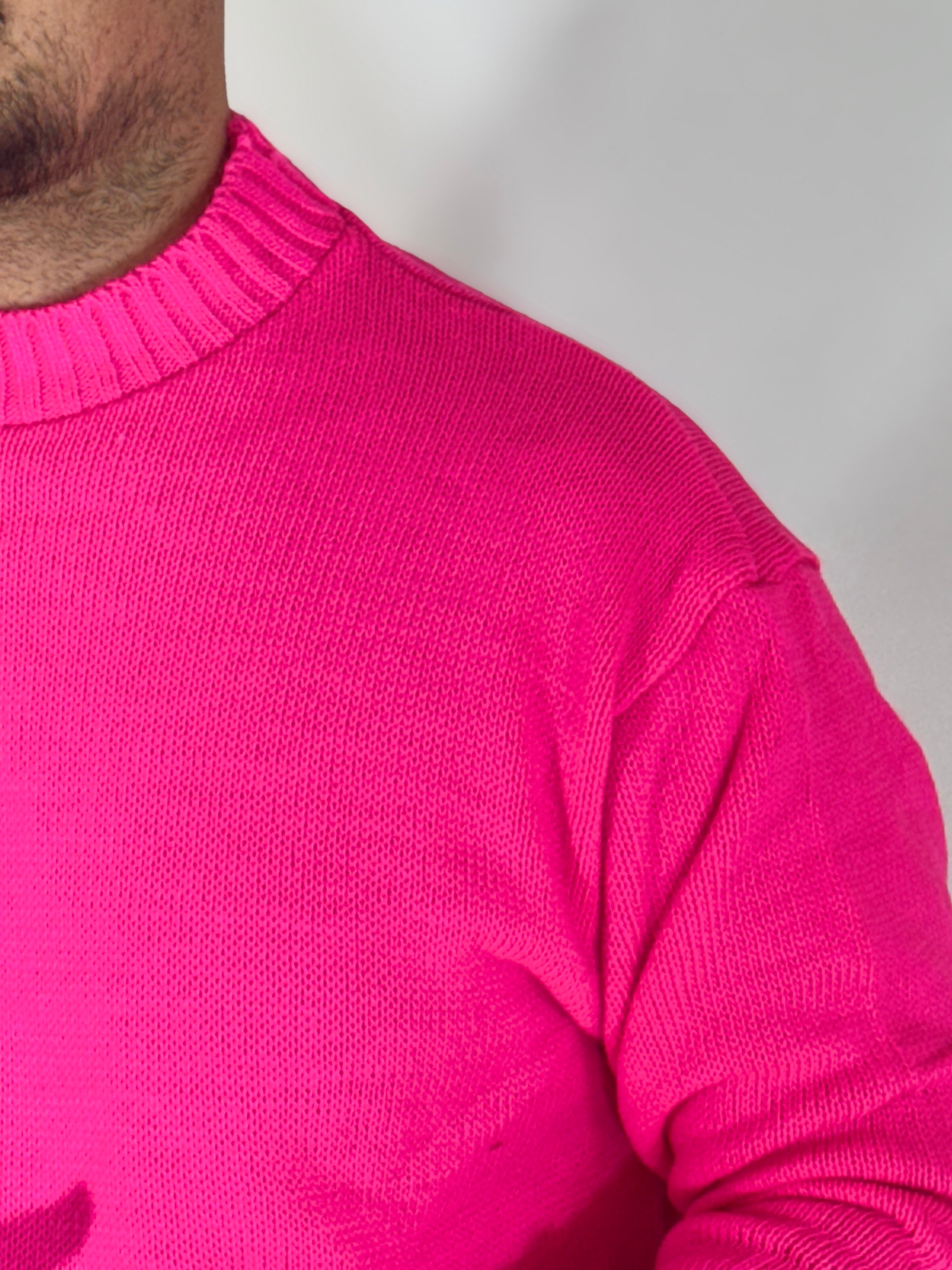 Maglione rasato bordò-fucsia AD1654