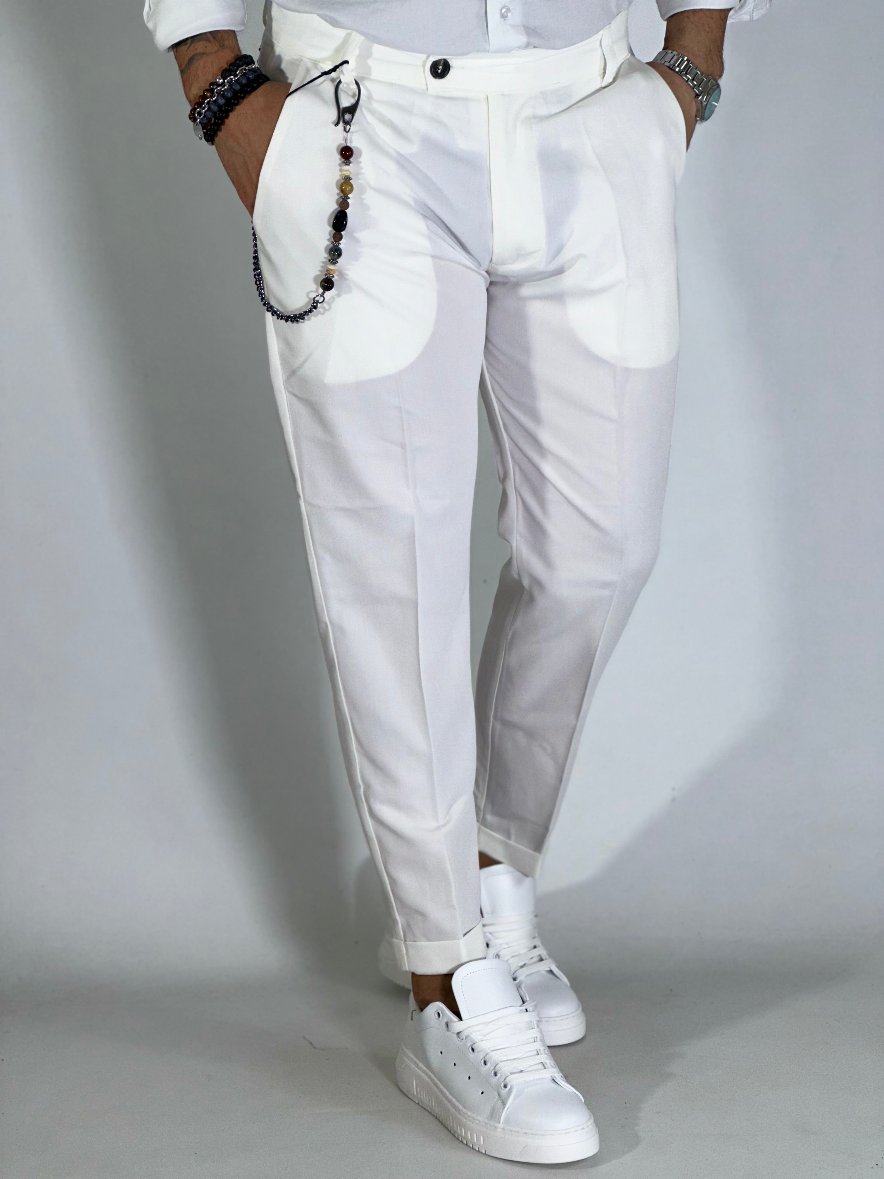 Pantalone elegant bianco AG95