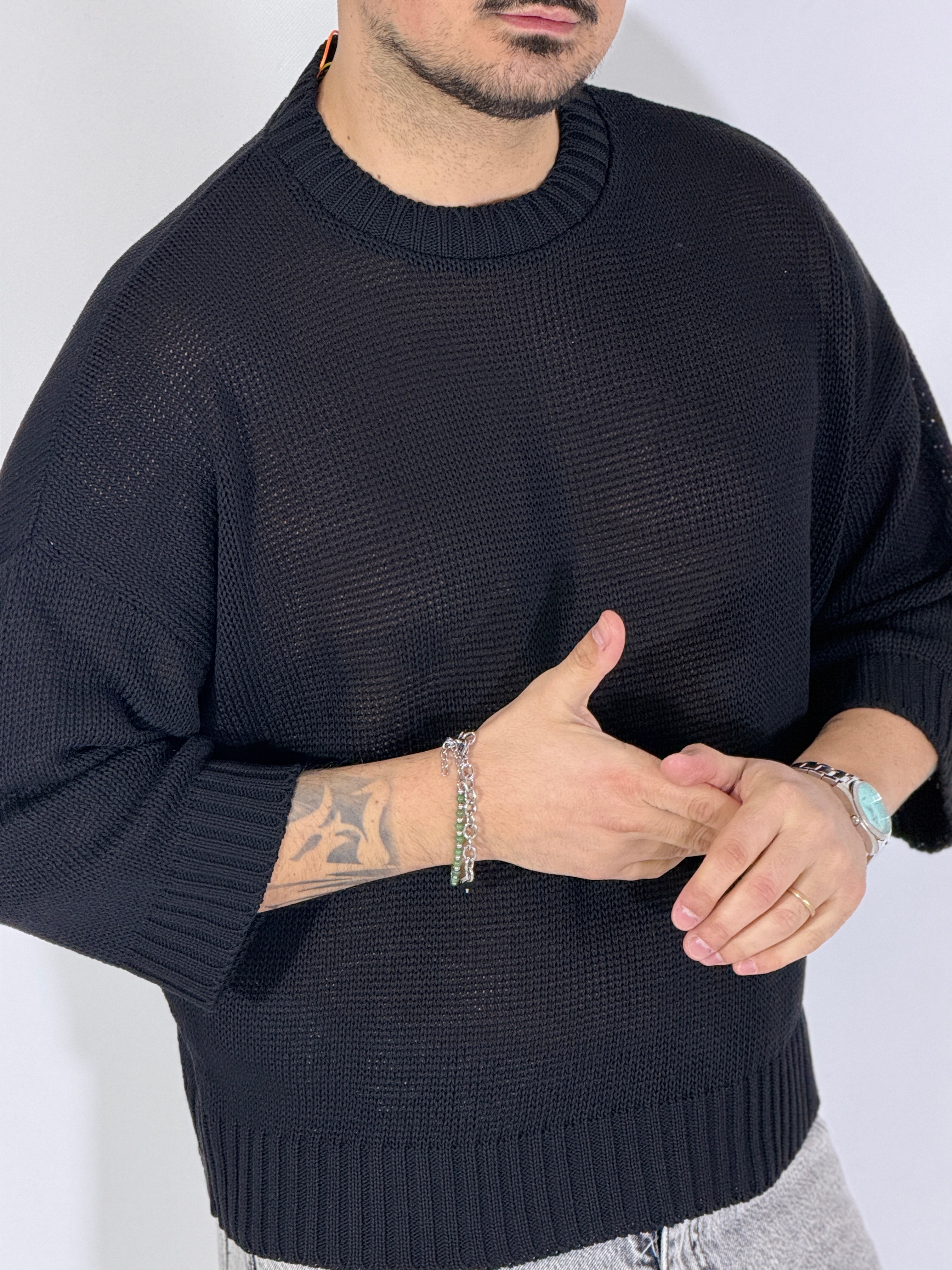 Aruba · girocollo cropped nero