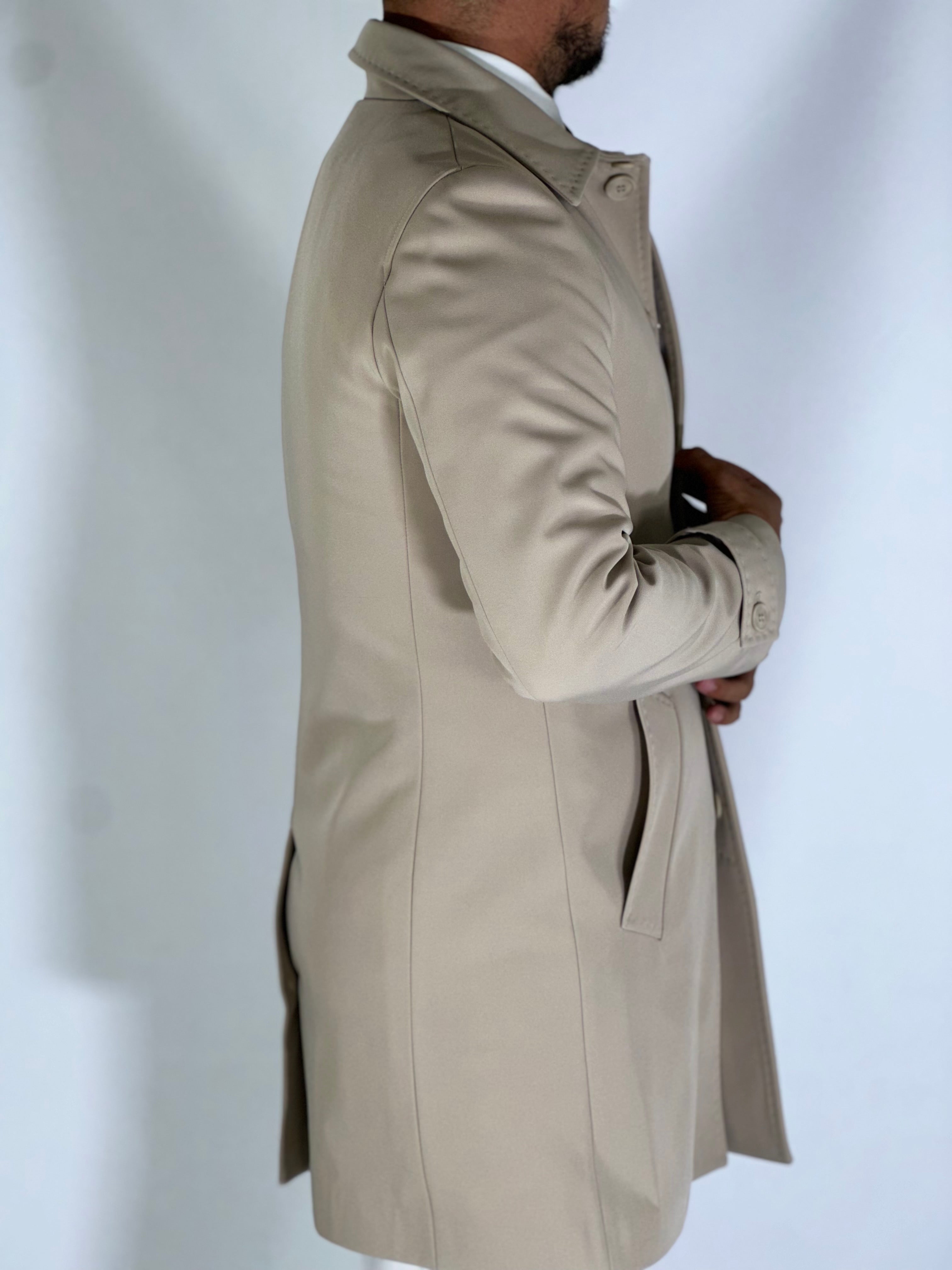 Trench spalmato imbottito beige BERLINO MARCO NILS