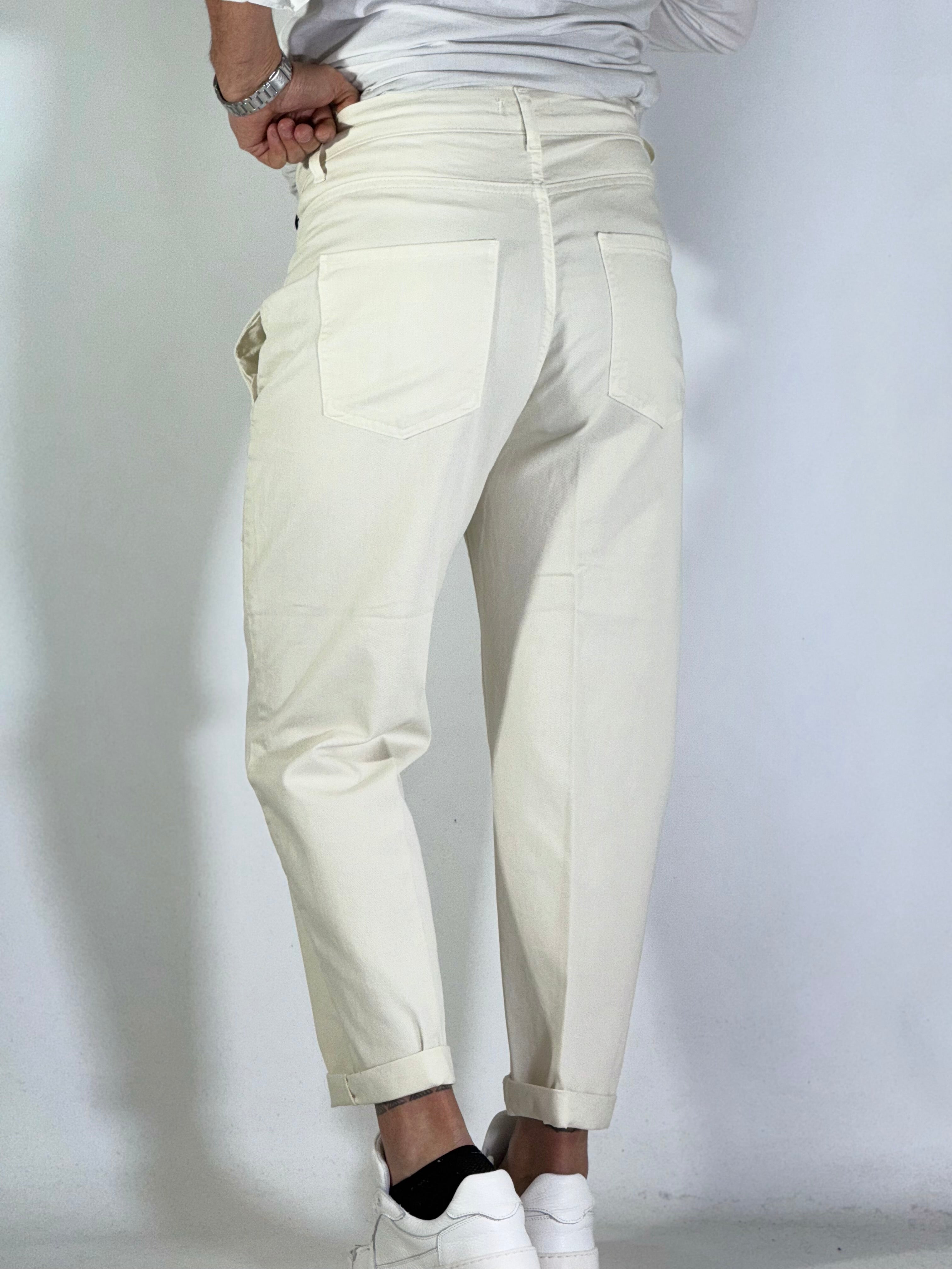 Pantalone 5 tasche panna ART AMARONE