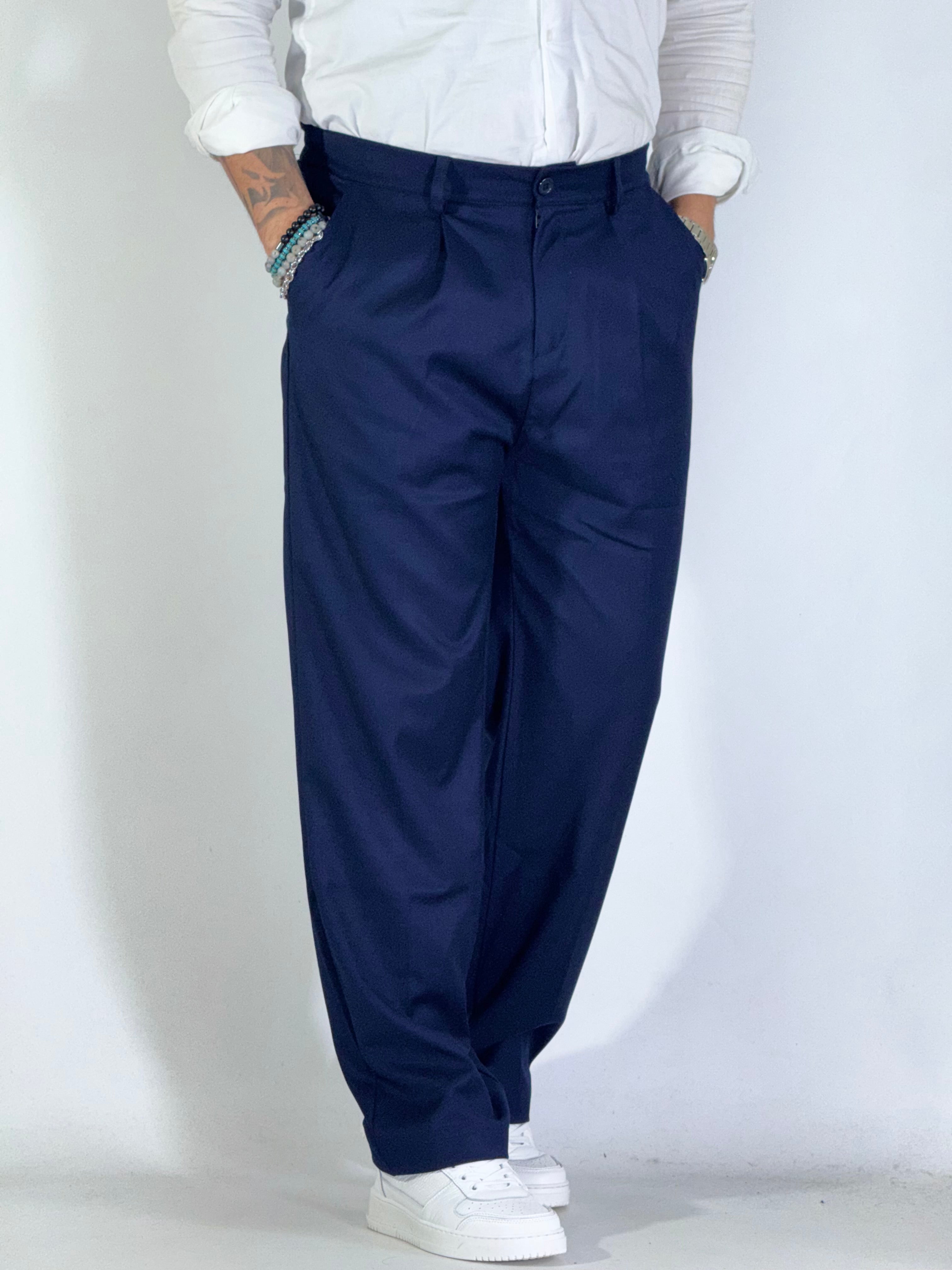 Pantalone palazzo blu UM811