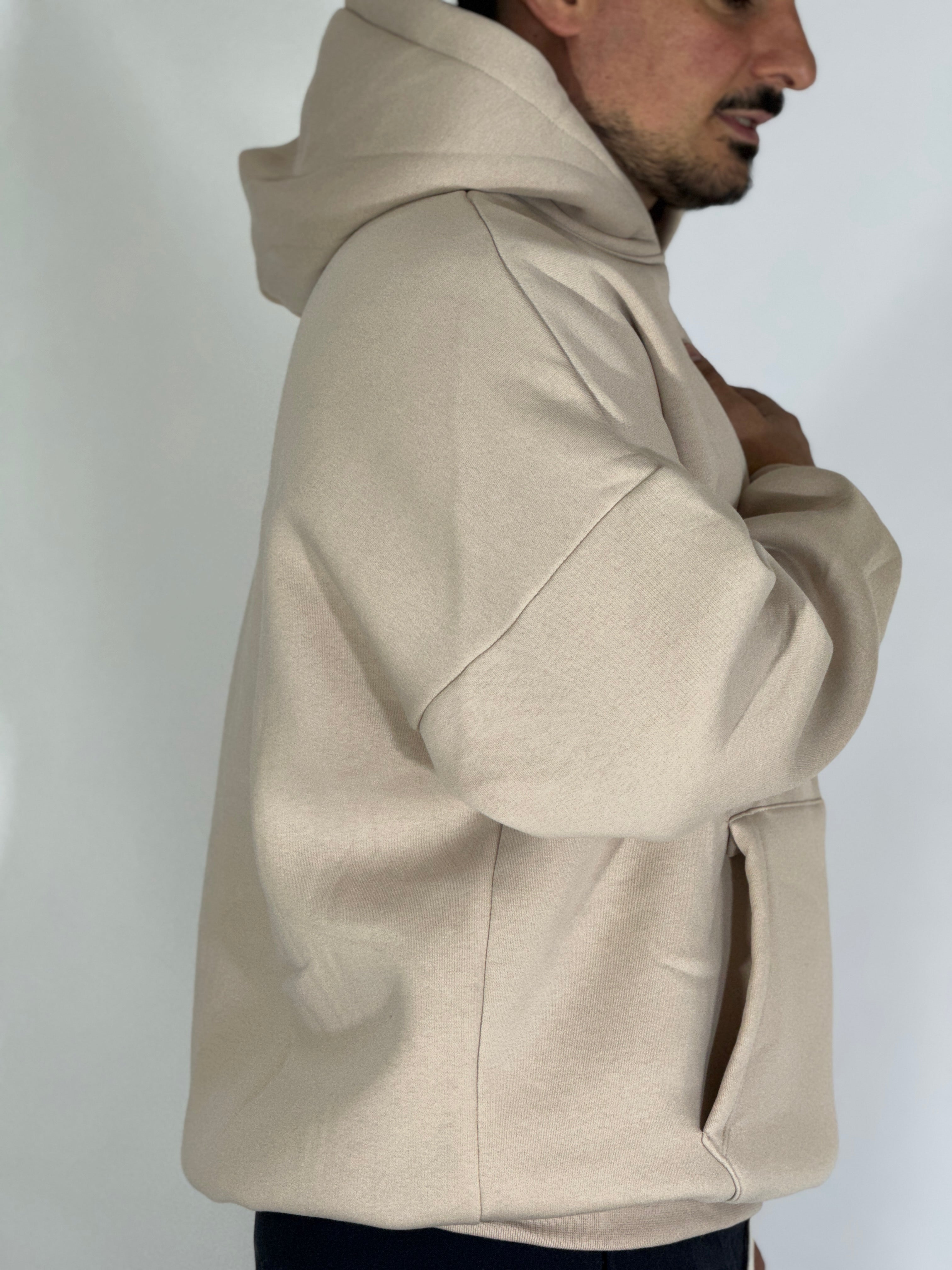 Felpa boxy crema AD2065
