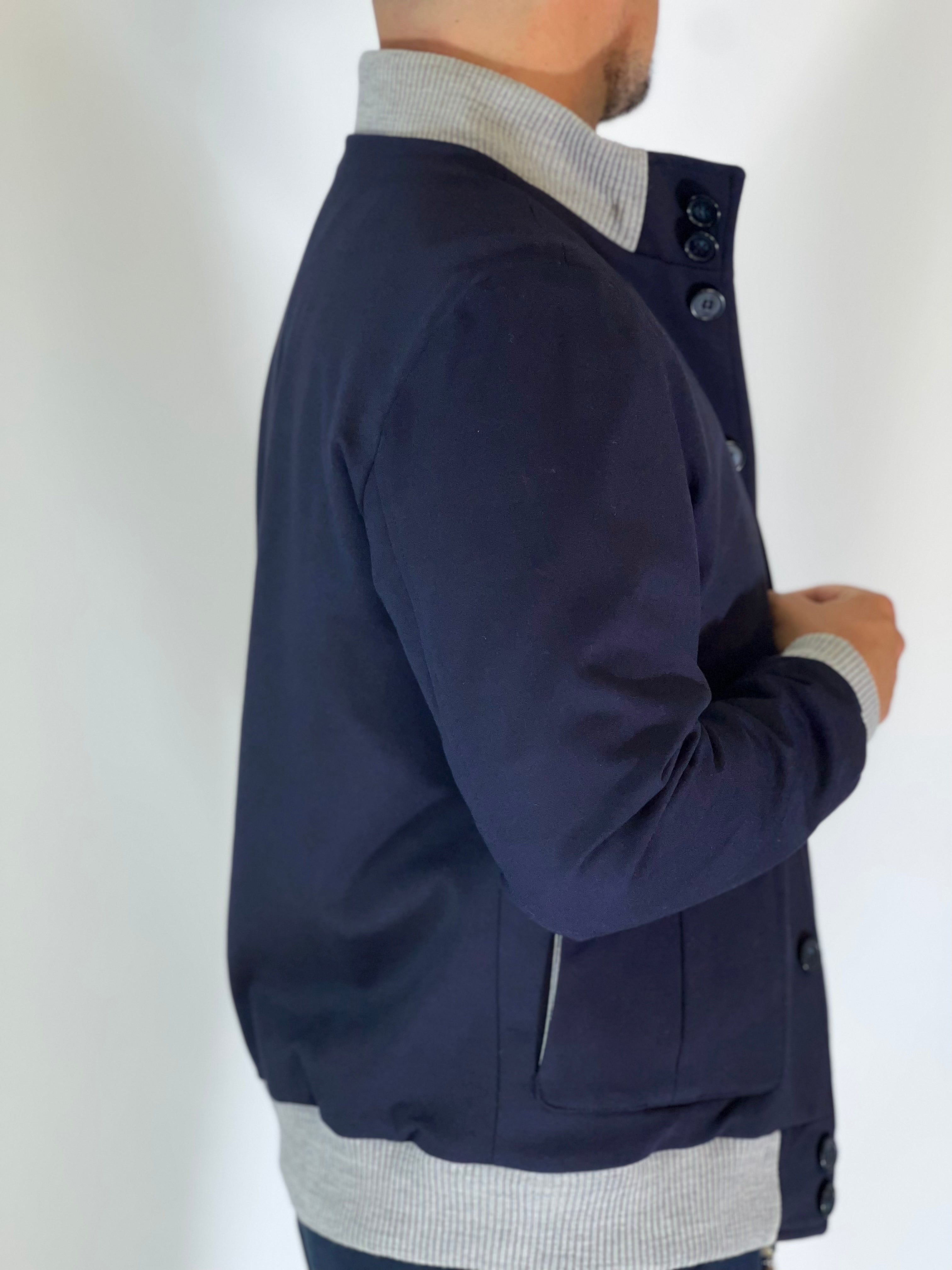 Giubbino bomber blu BECKHAM