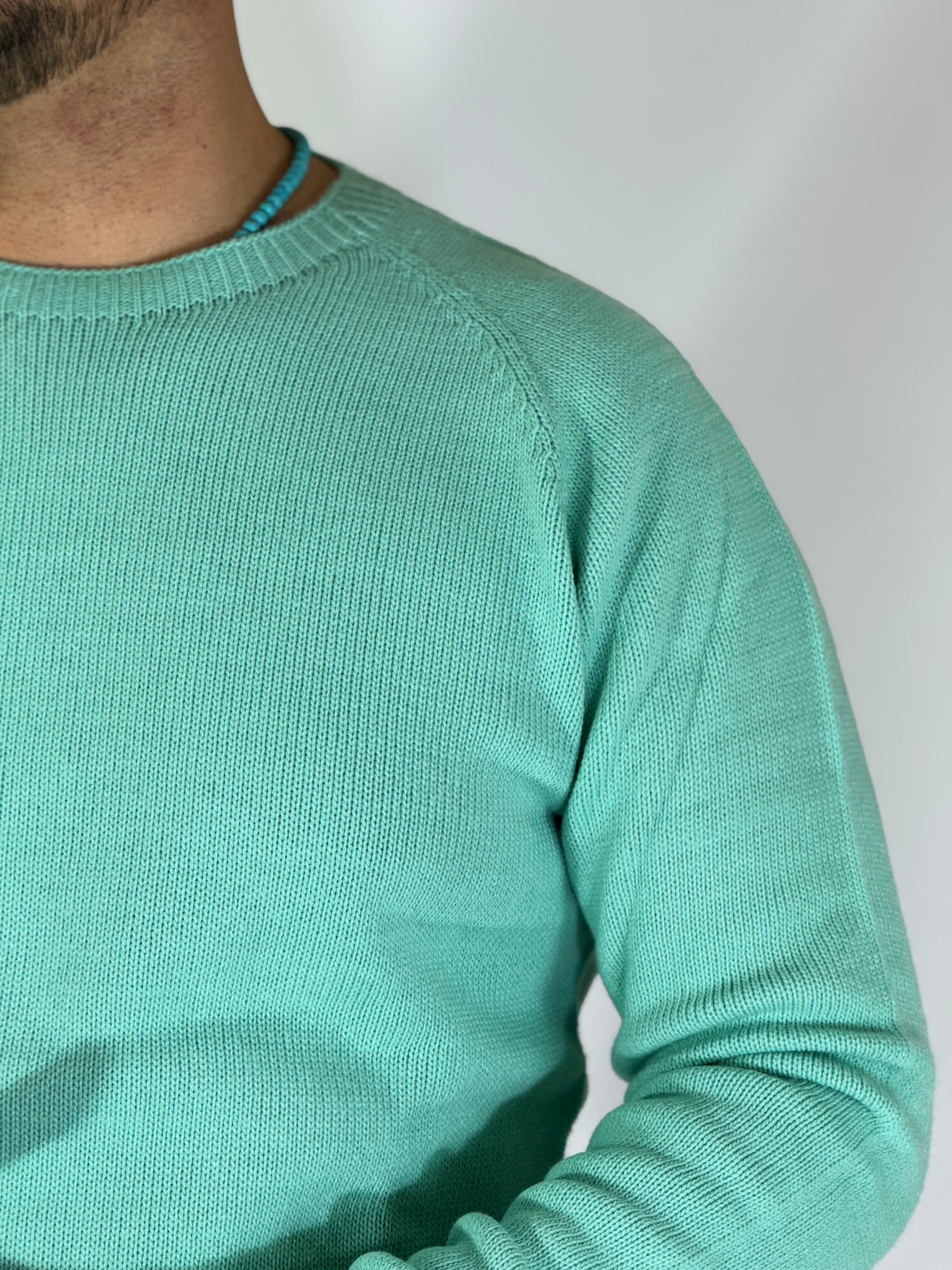 Maglione rasato acqua marina SILVA